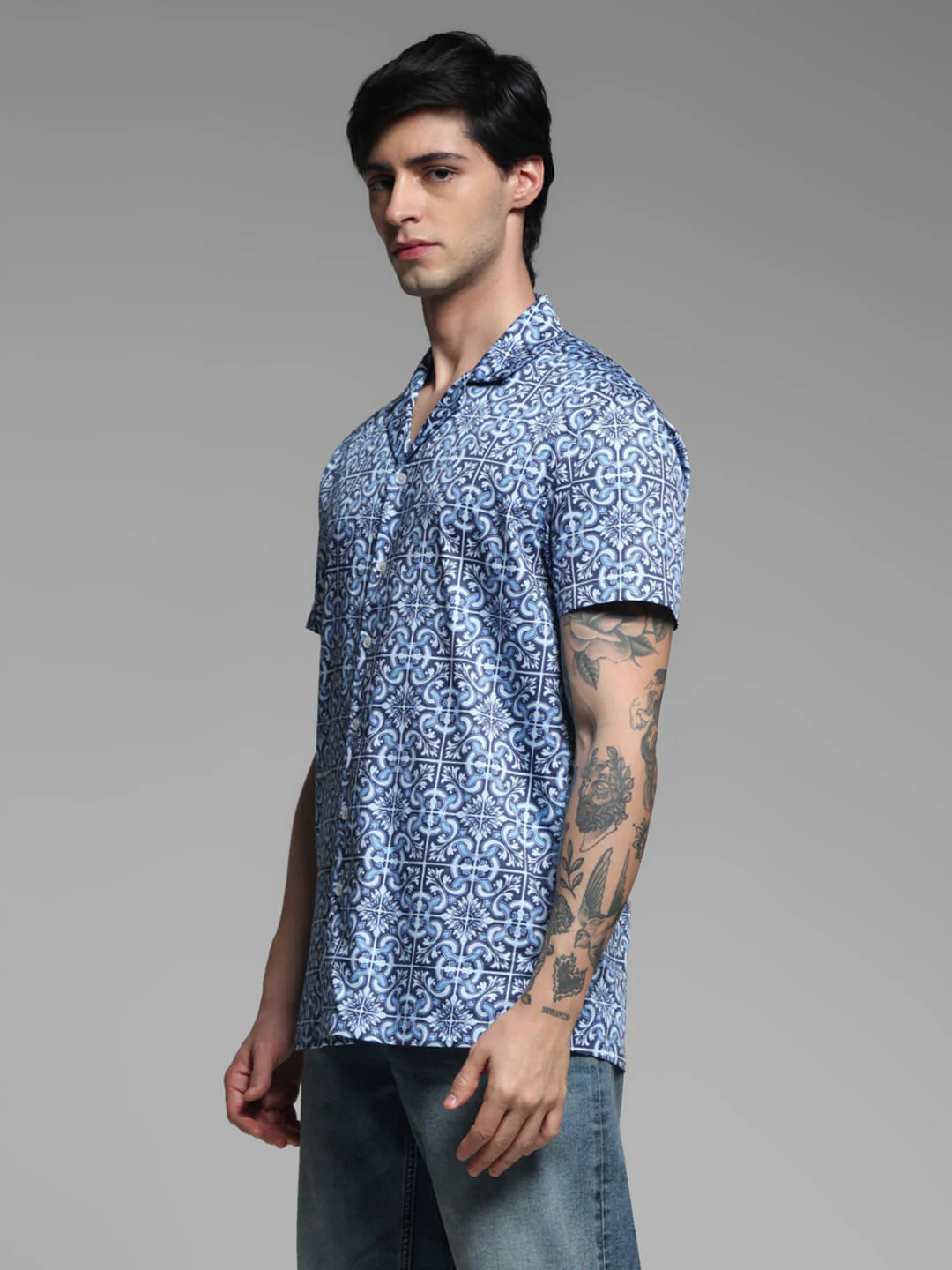 BLUE PRINTED SHIRT - Image 3