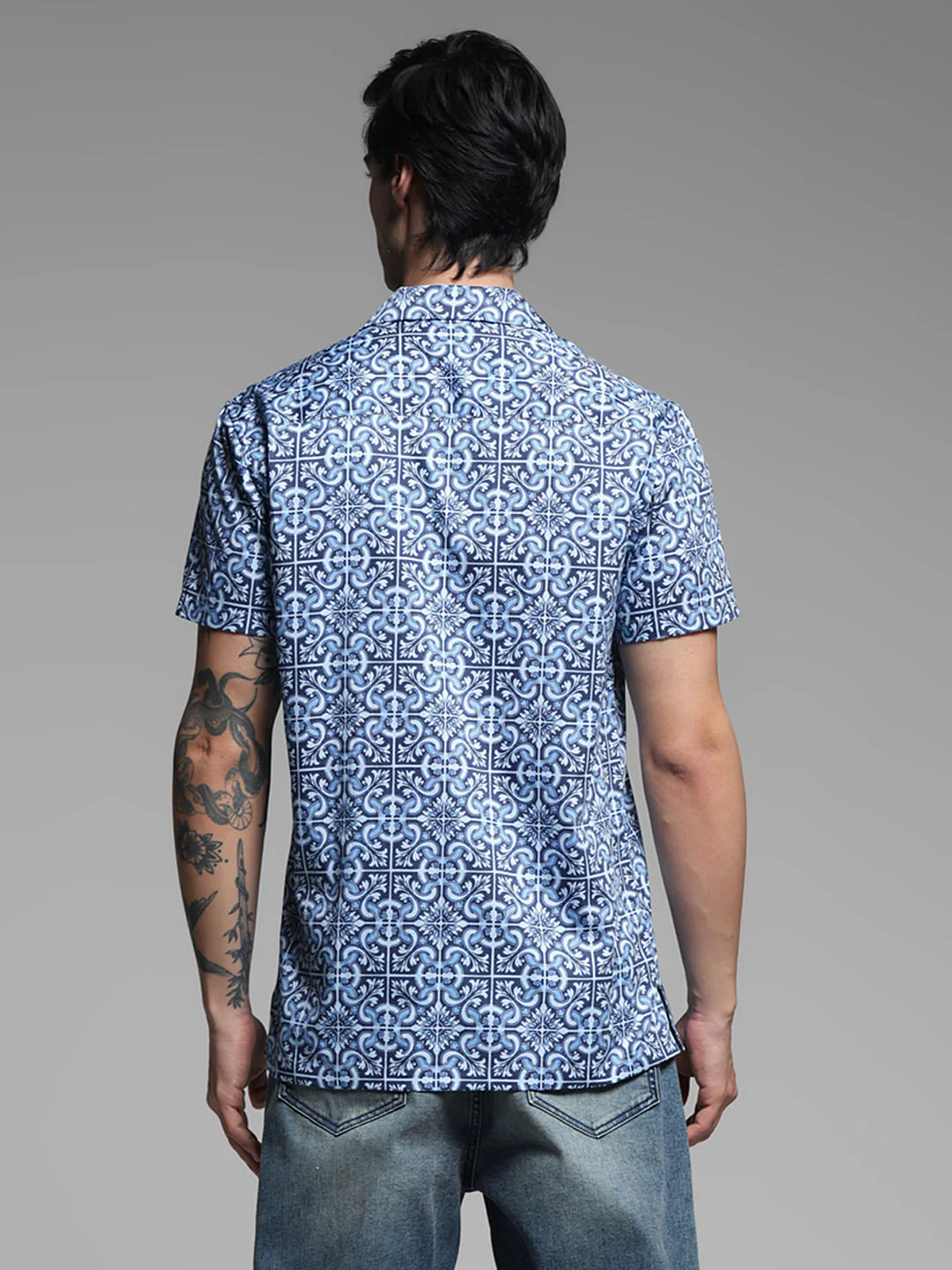 BLUE PRINTED SHIRT - Image 4