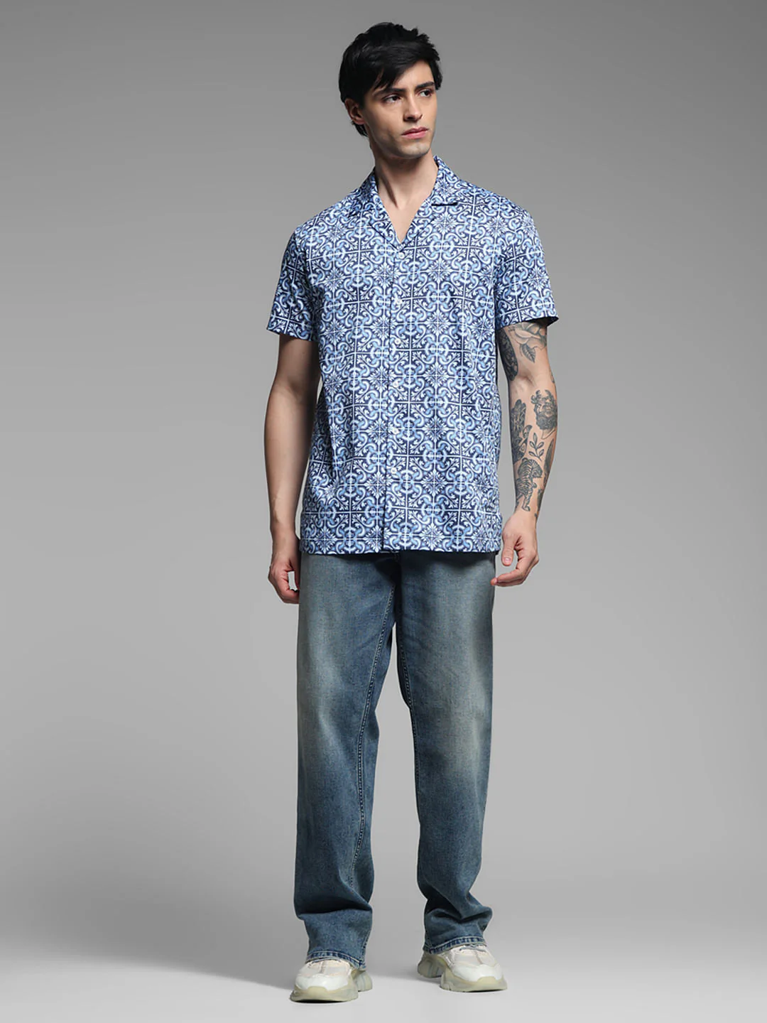 BLUE PRINTED SHIRT - Image 6