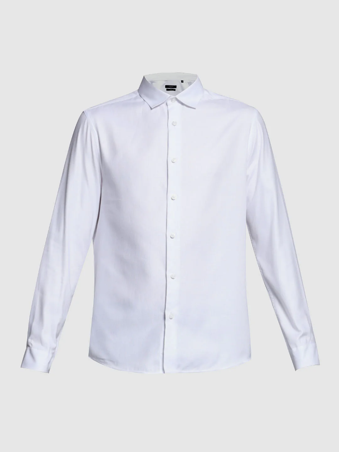 WHITE DOBBY FULL SLEEVES SHIRT - Image 7