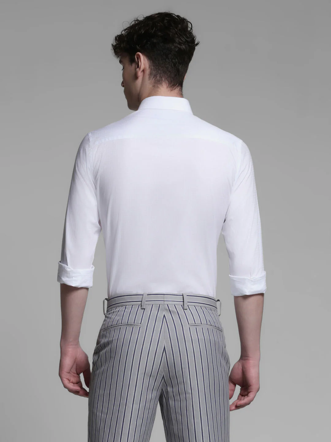 BLUE COTTON FULL SLEEVES SHIRT - Image 4