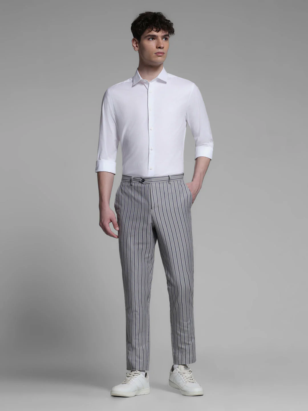 BLUE COTTON FULL SLEEVES SHIRT - Image 6
