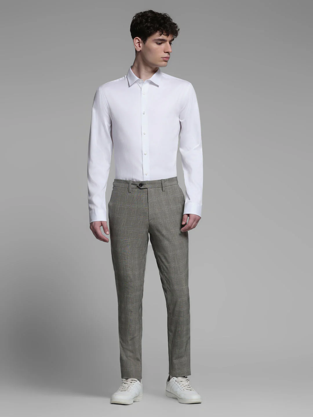 WHITE DOBBY FORMAL SHIRT - Image 6