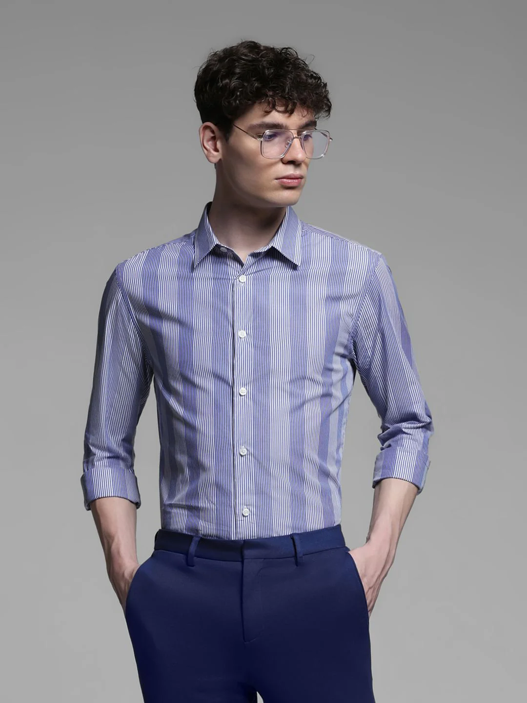 BLUE STRIPED SHIRT