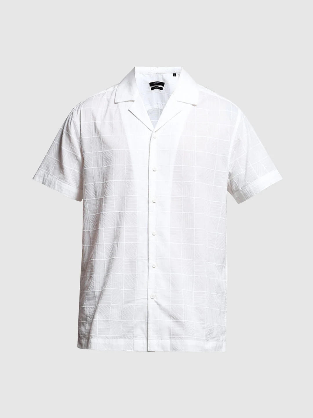 White Embroidered Resort Collar Shirt - Image 7