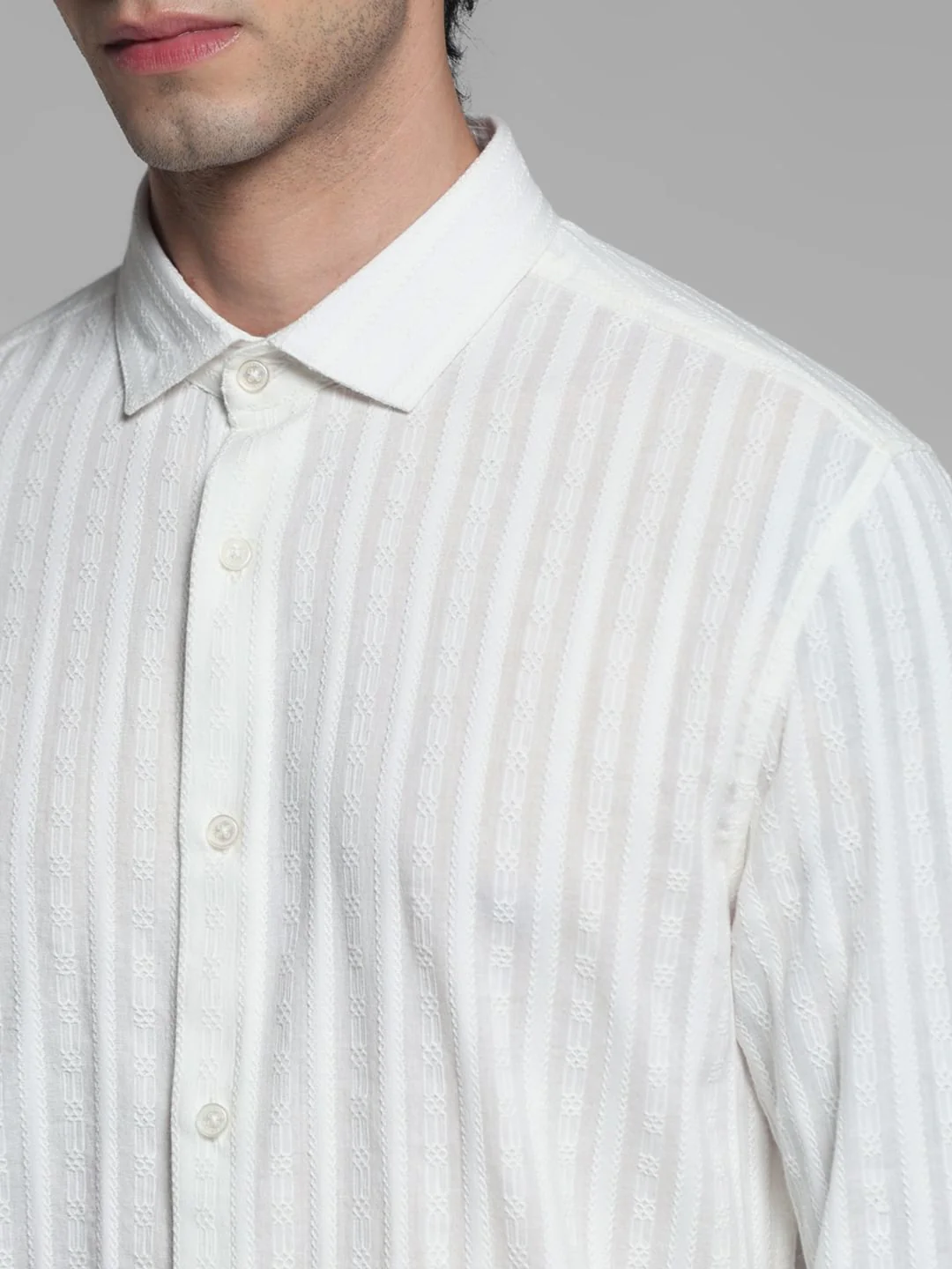 WHITE COTTON SHIRT - Image 5