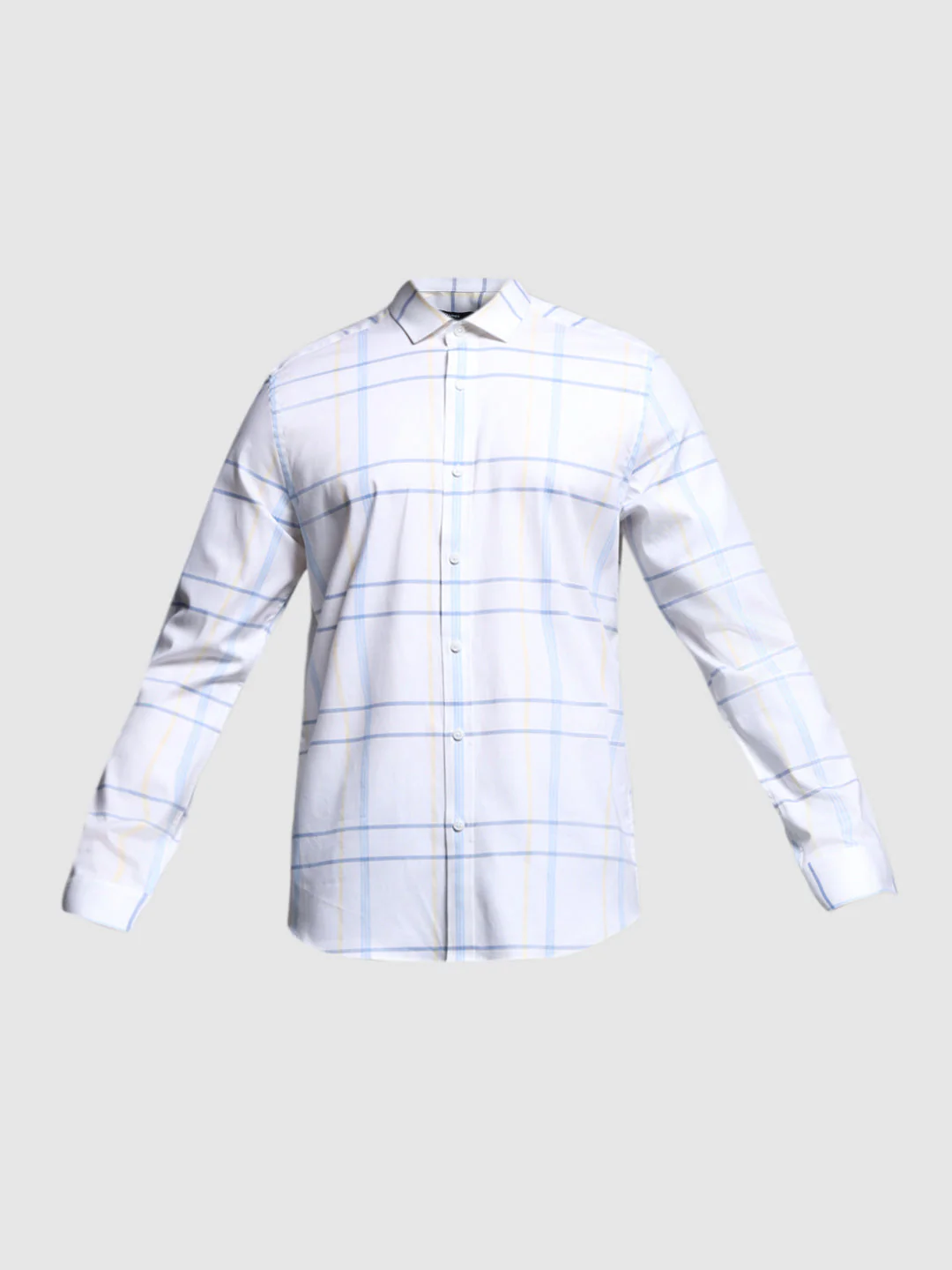 White Check Print Slim Fit Shirt - Image 7