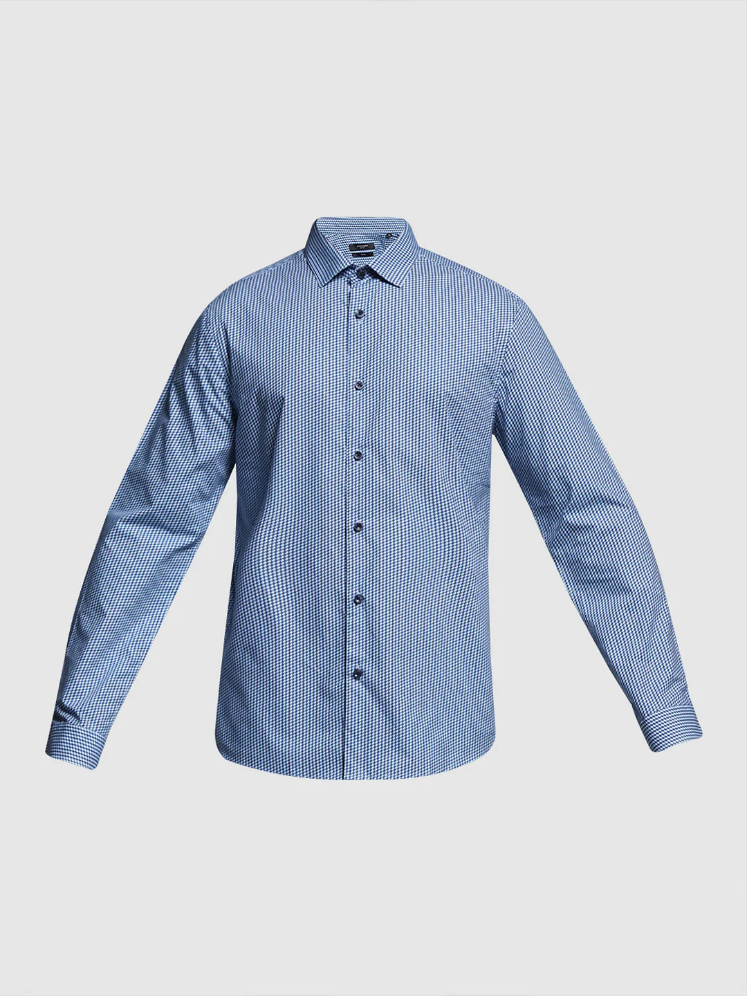 Blue Dobby Full Sleeves Shirt - Image 7