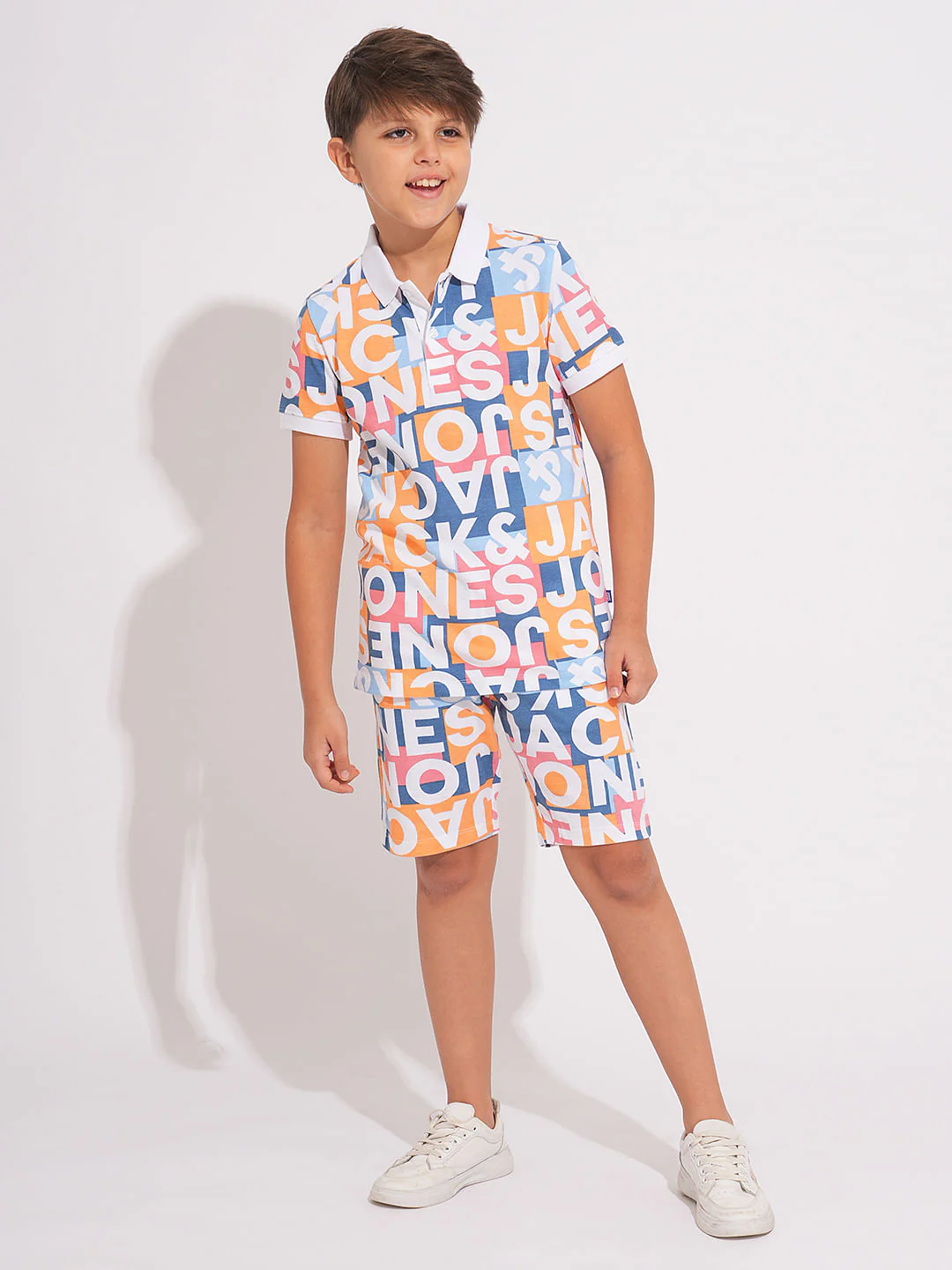 Boys Multi-Colour Printed Co-ord Set Shorts - Image 5