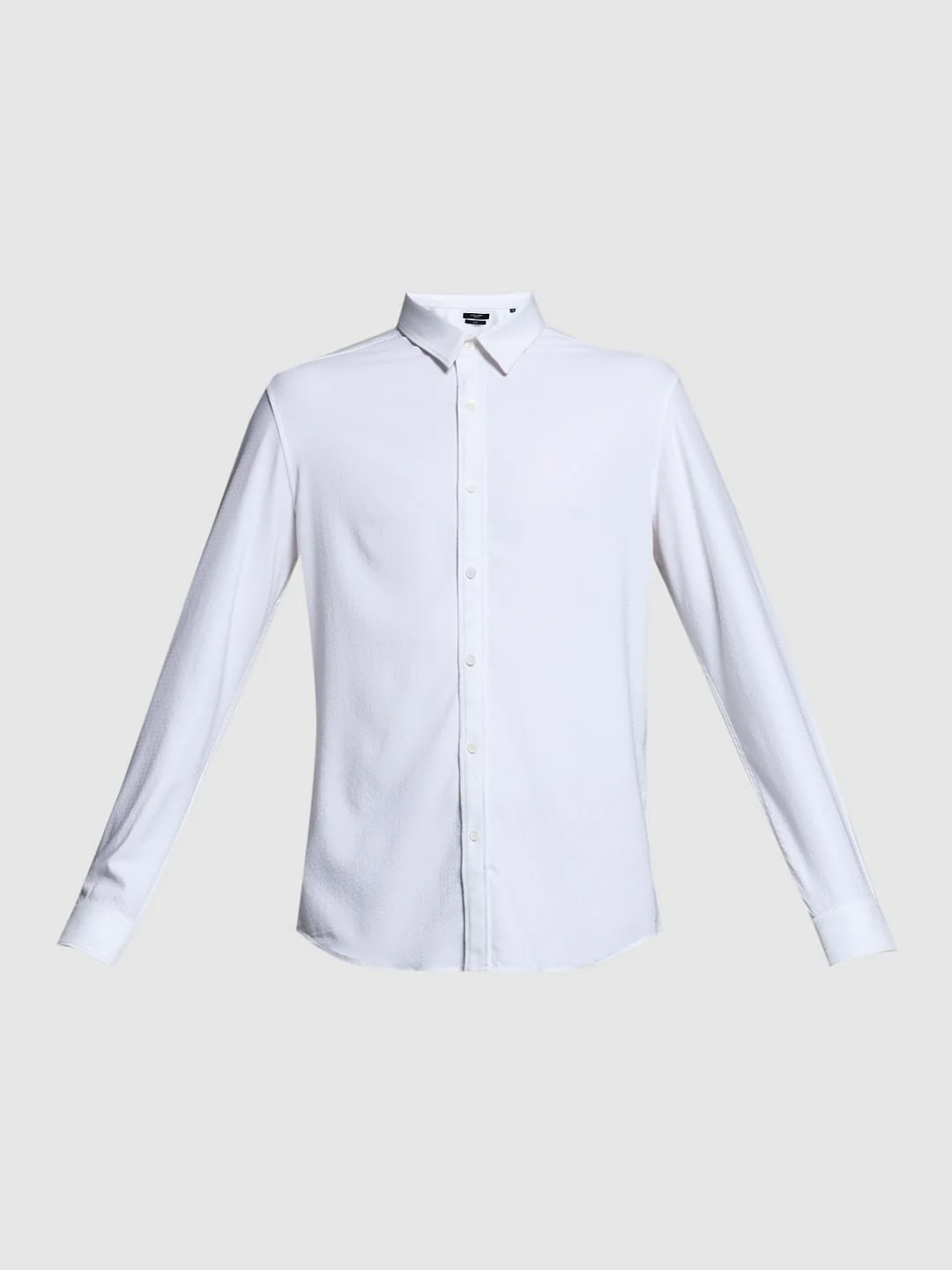 White Dobby Full Sleeves Shirt - Image 7