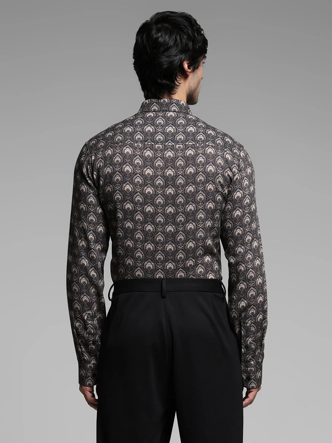 Black Abstract Print Shirt - Image 4