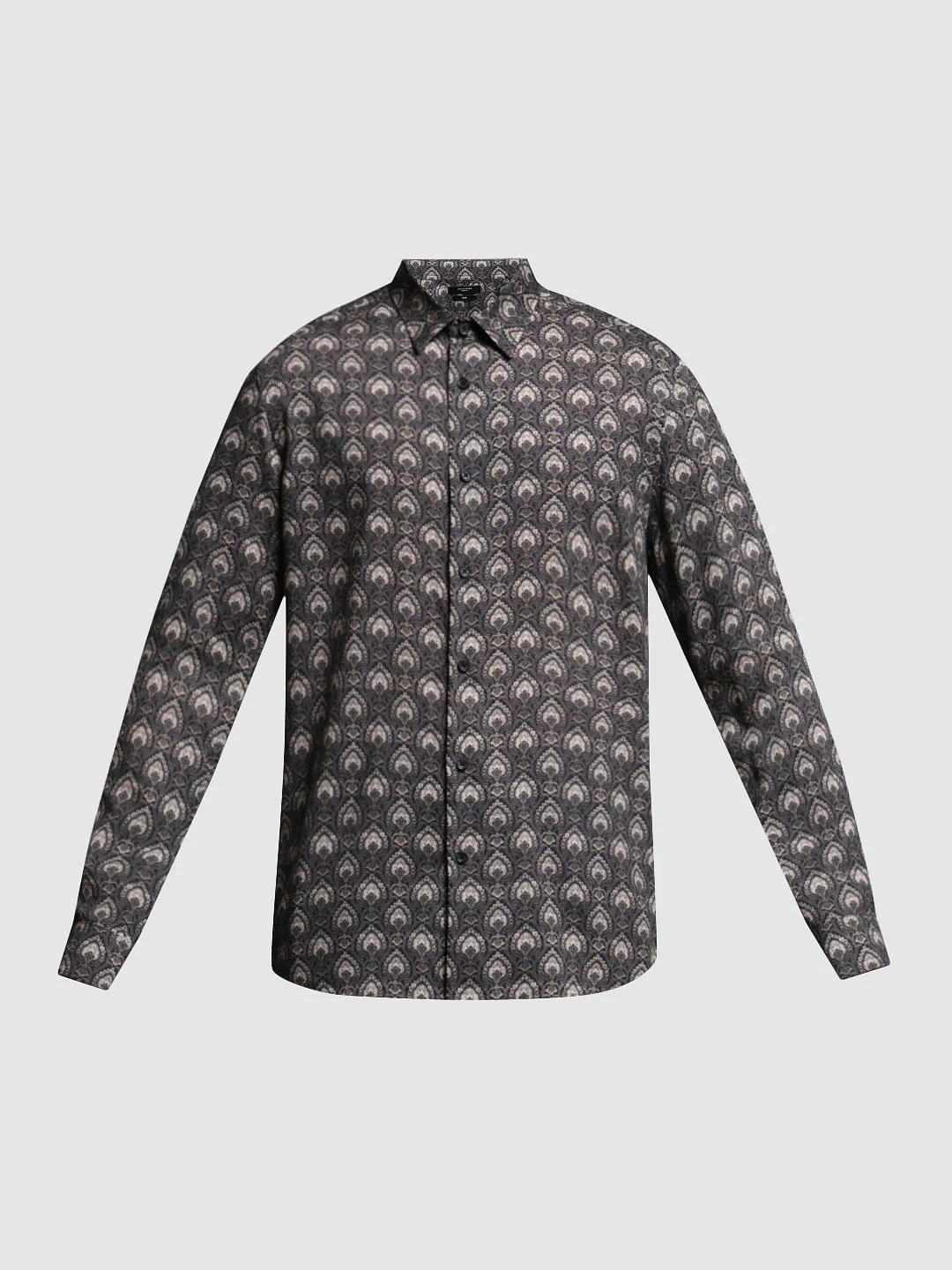 Black Abstract Print Shirt - Image 7