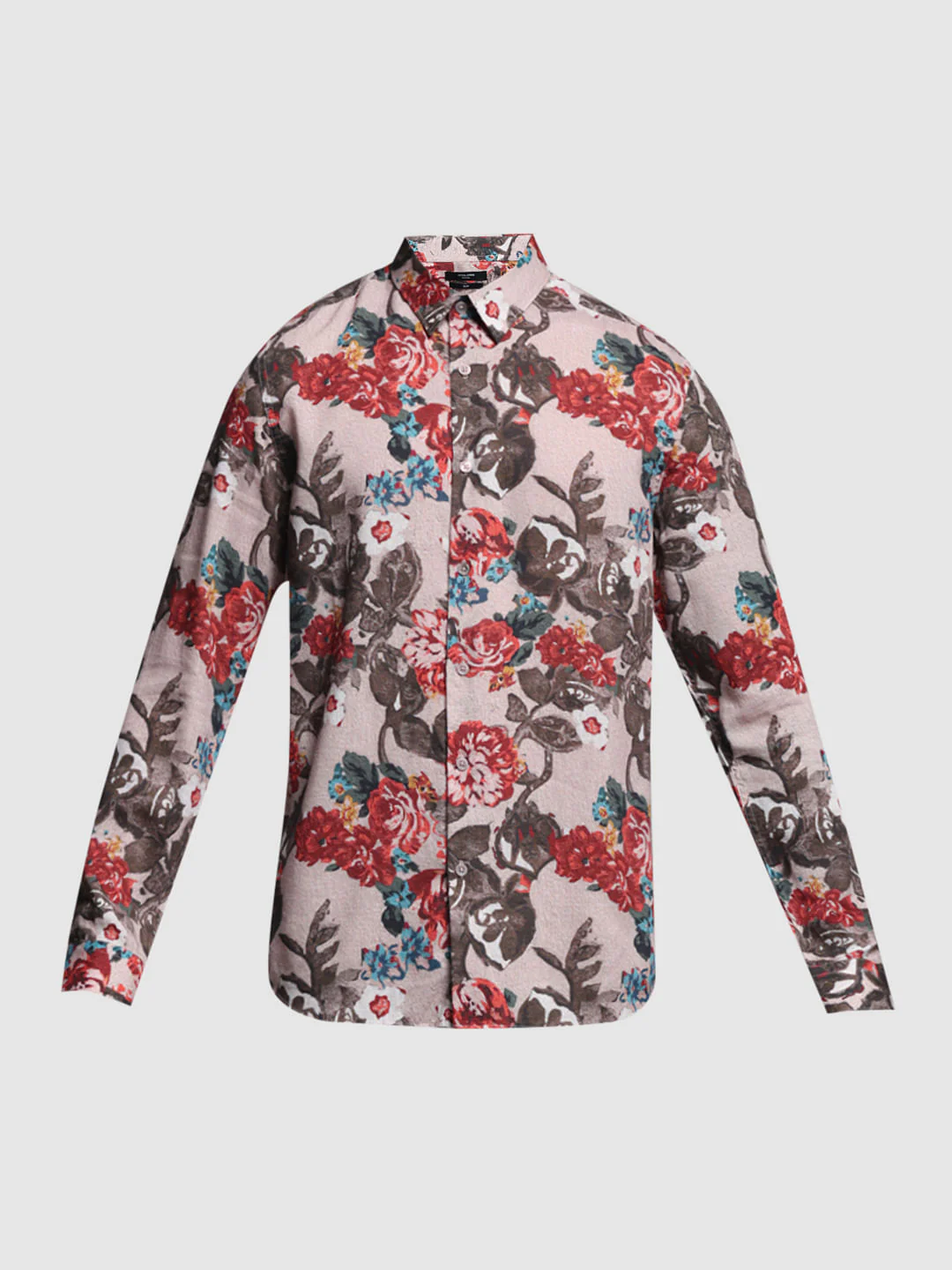 LIGHT BROWN FLORAL SHIRT - Image 7