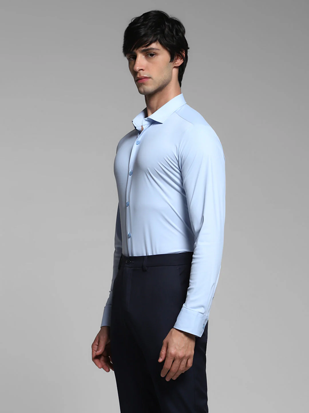 Light Blue Slim Fit Shirt - Image 3
