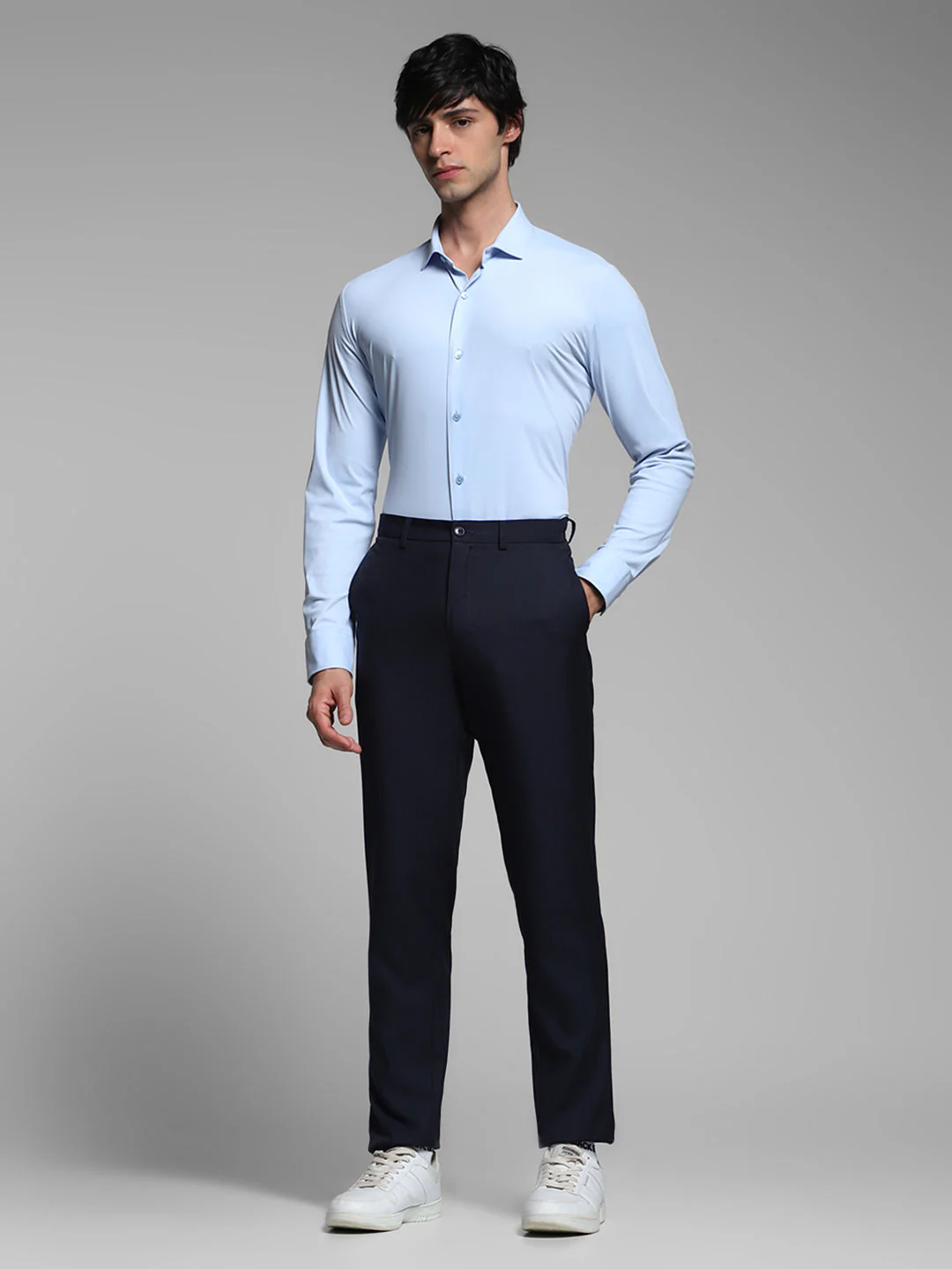 Light Blue Slim Fit Shirt - Image 6