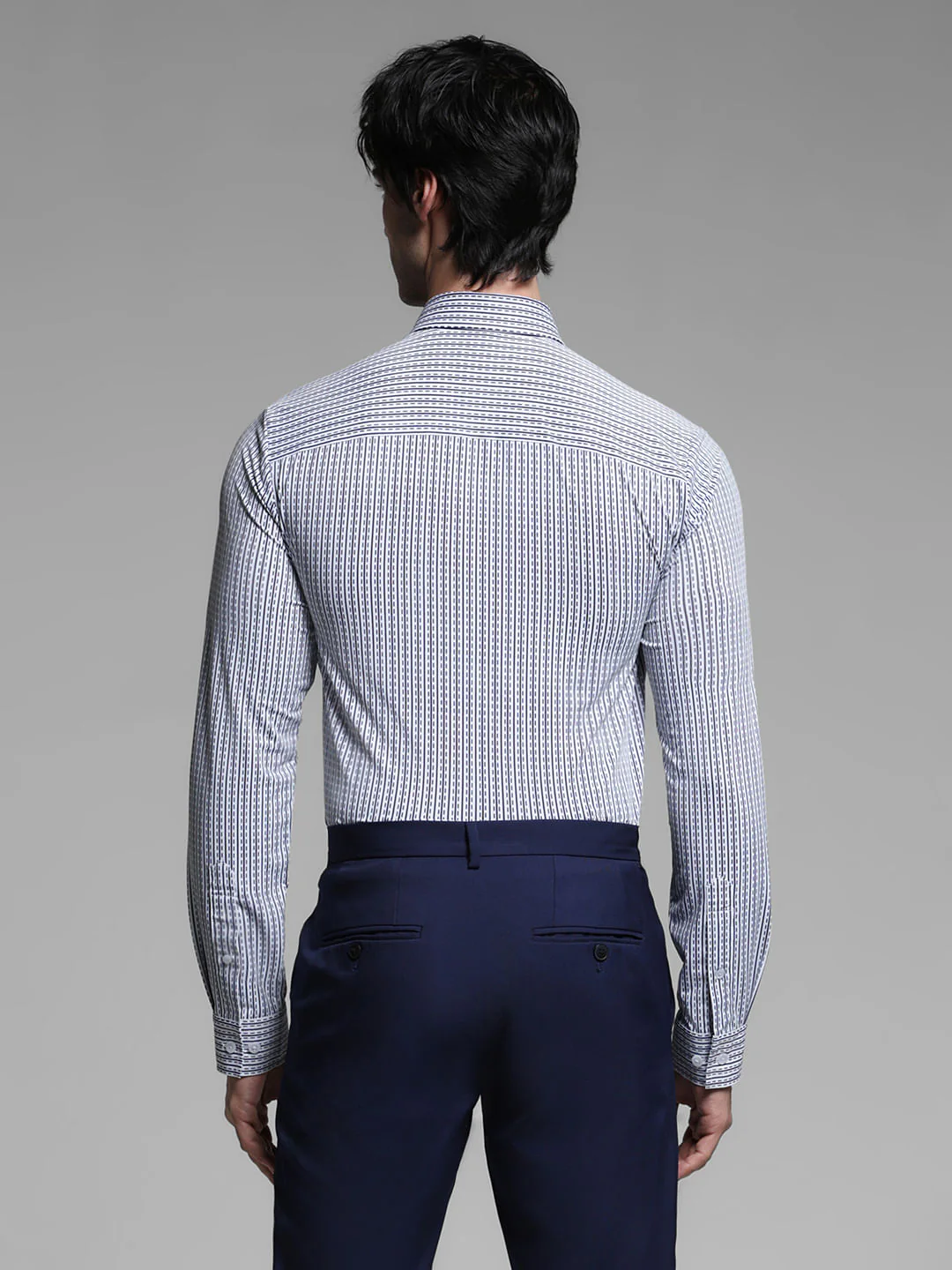 White Printed Knitted Shirt - Image 4