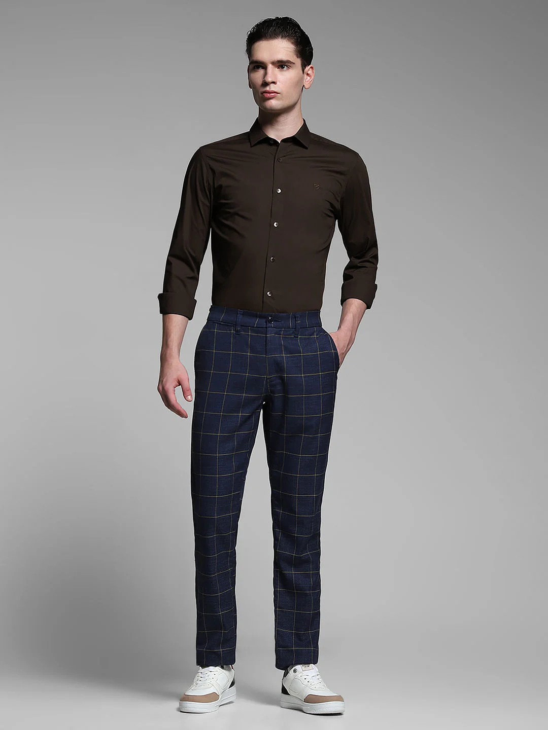 Chocolate Brown Poplin Full Sleeves Shirt - Image 6