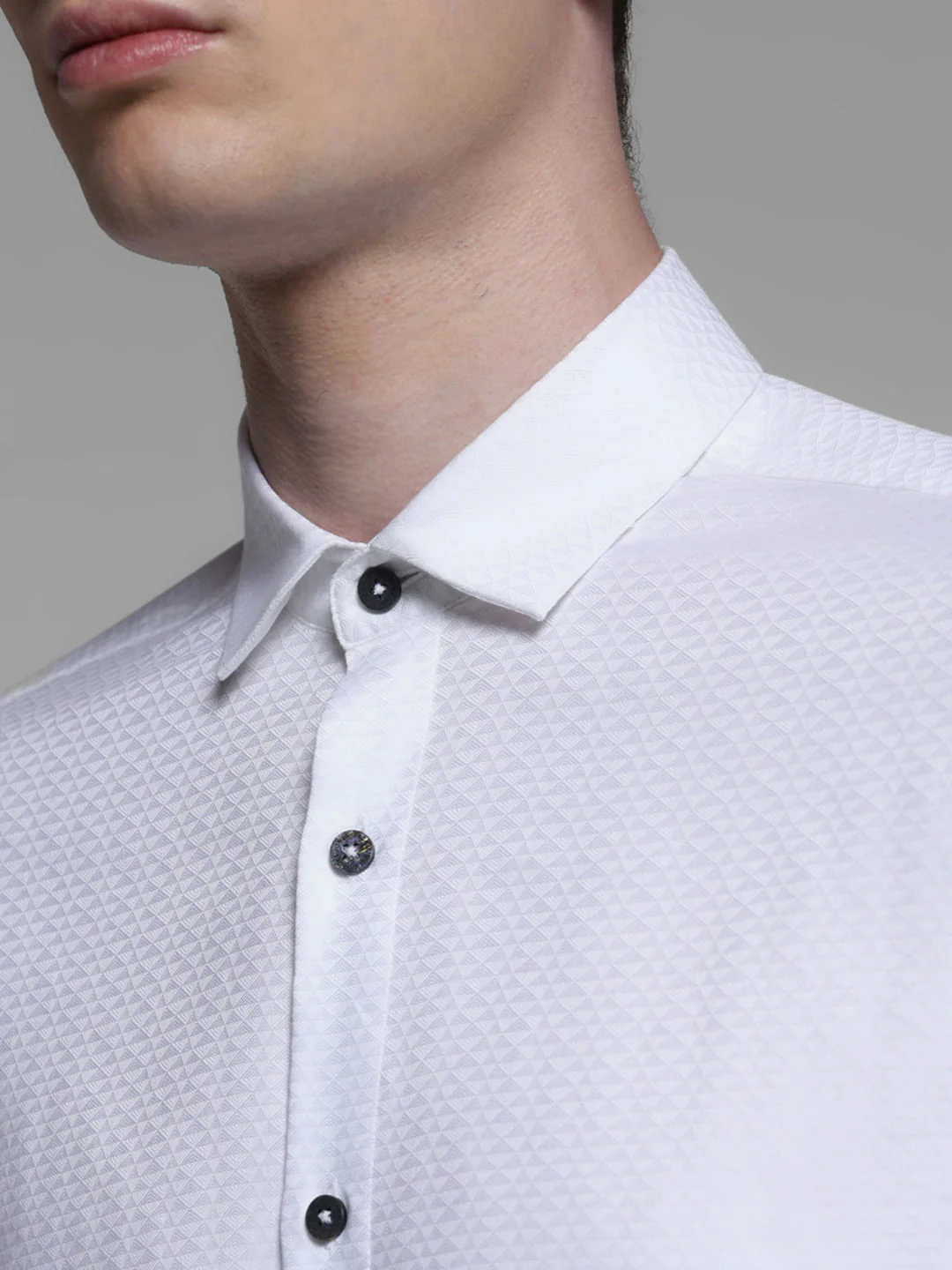 WHITE SLIM FIT SHIRT - Image 5