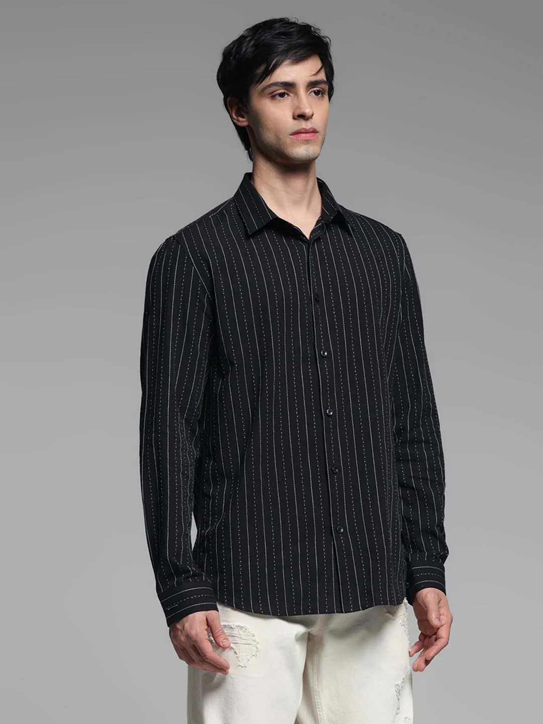 BLACK STRIPES SHIRT - Image 3