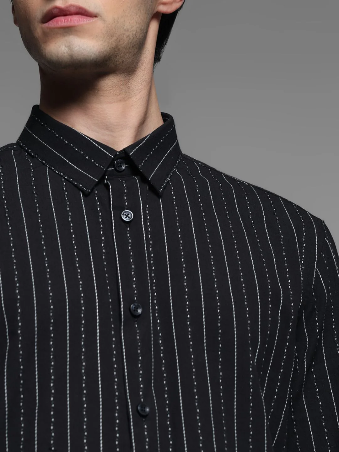 BLACK STRIPES SHIRT - Image 5