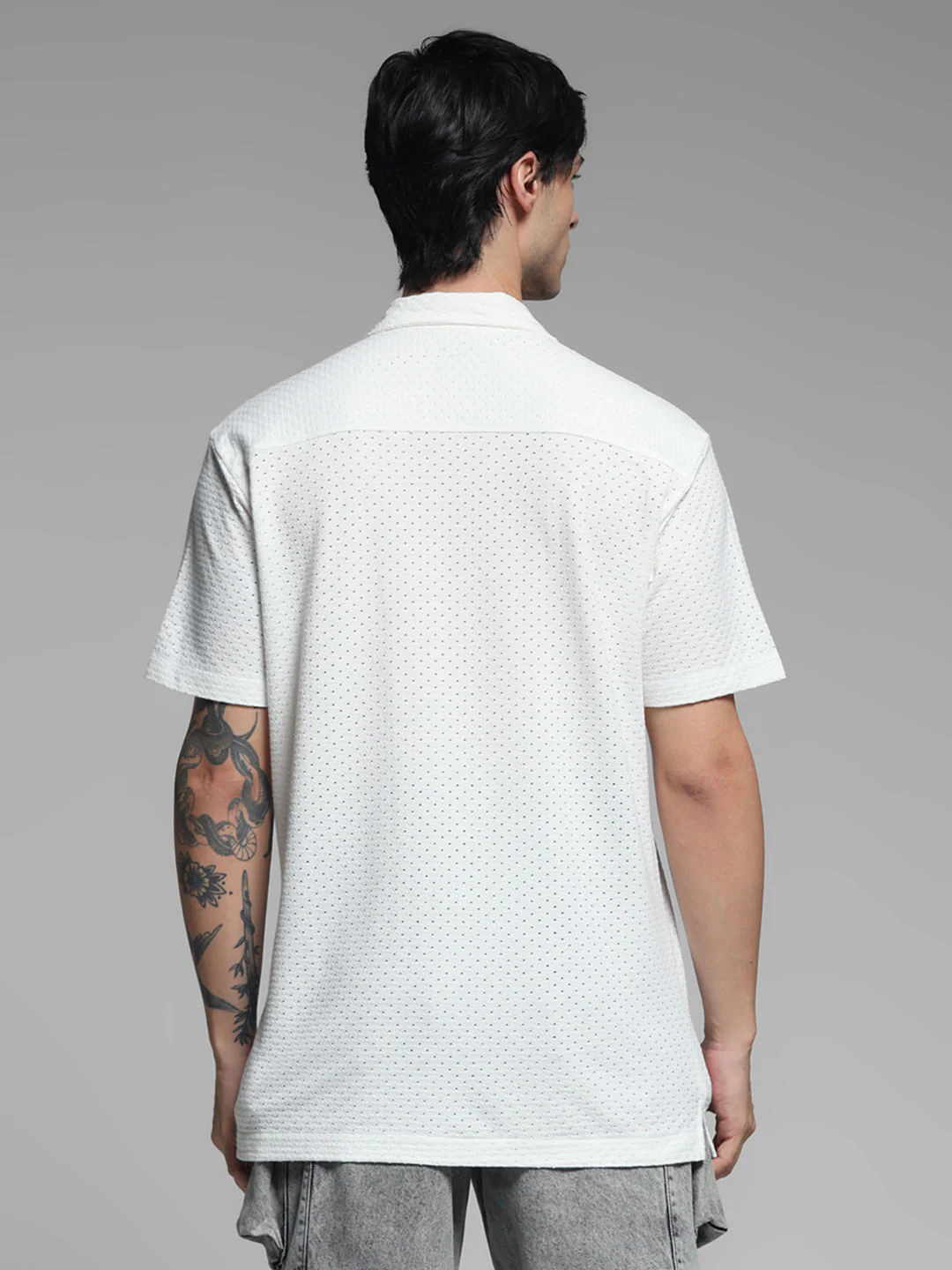 White Resort Collar Shirt - Image 4