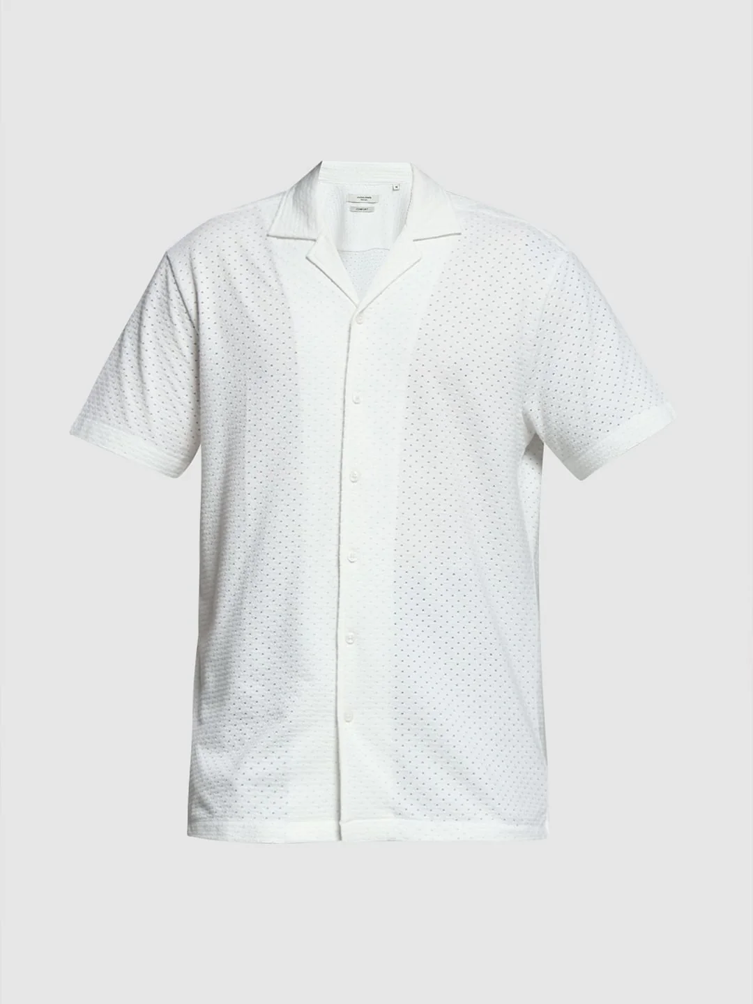 White Resort Collar Shirt - Image 7