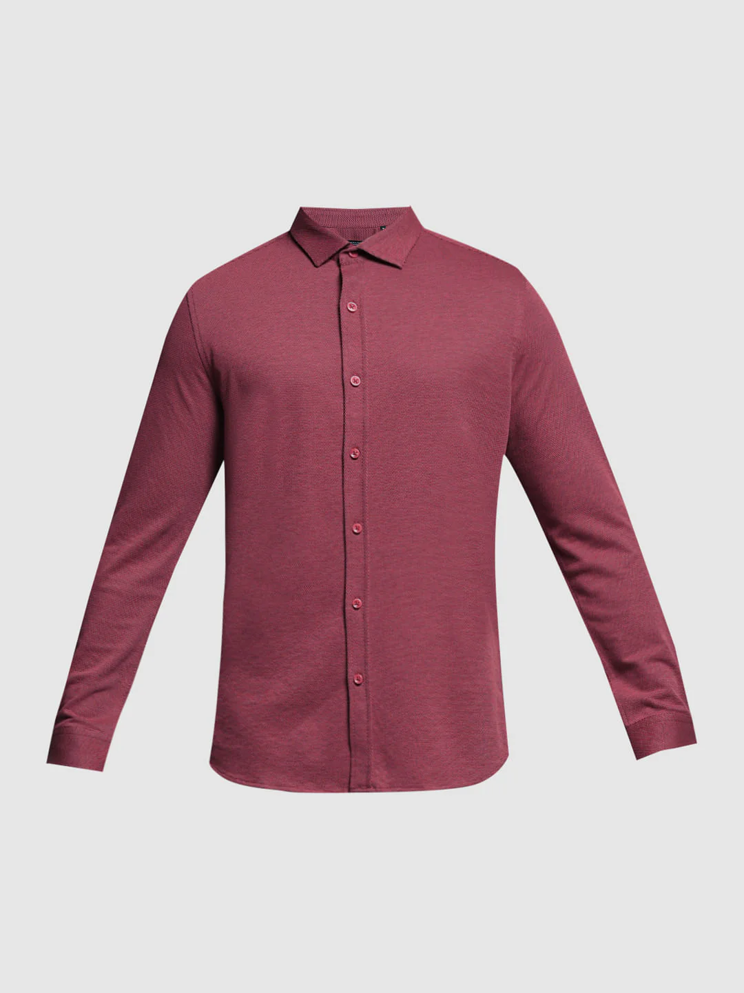 Pink Knitted Full Sleeves Shirt - Image 7