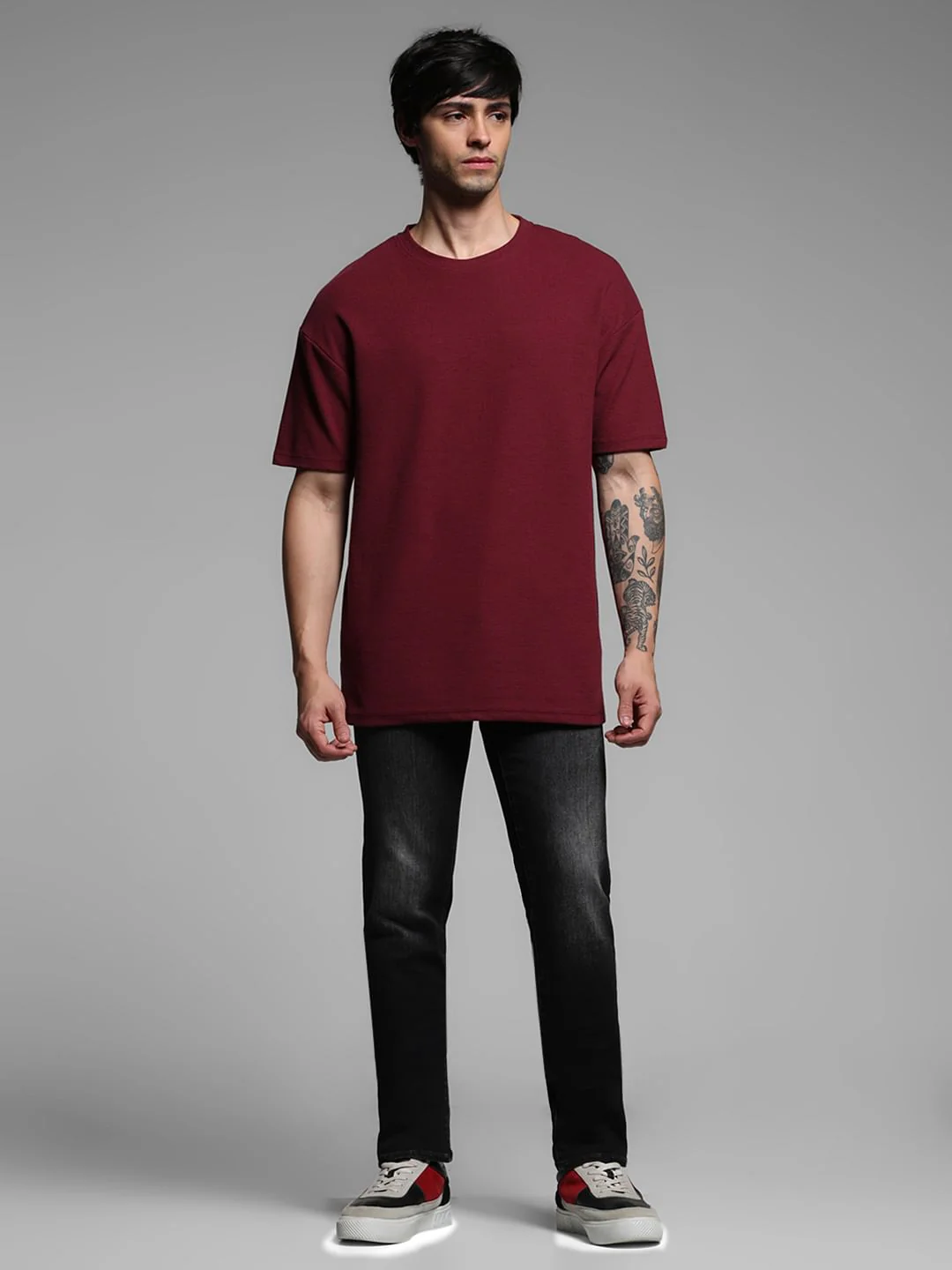 RED OVERSIZED COTTON T-SHIRT - Image 6