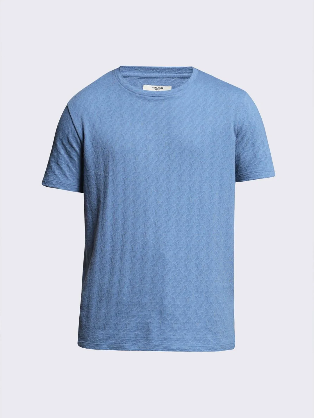 Blue Cotton Crew Neck T-shirt - Image 7