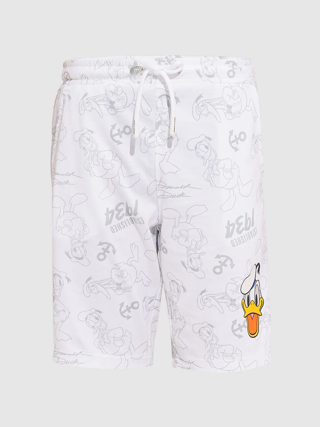 Boys White Donald Duck Co-ord Set Shorts - Image 7