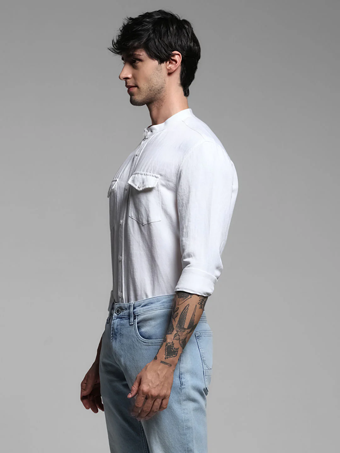 WHITE LINEN SHIRT - Image 3