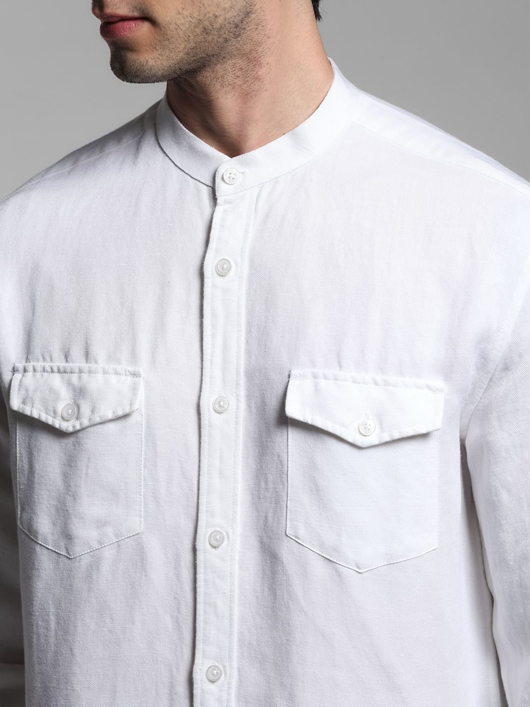 WHITE LINEN SHIRT - Image 5