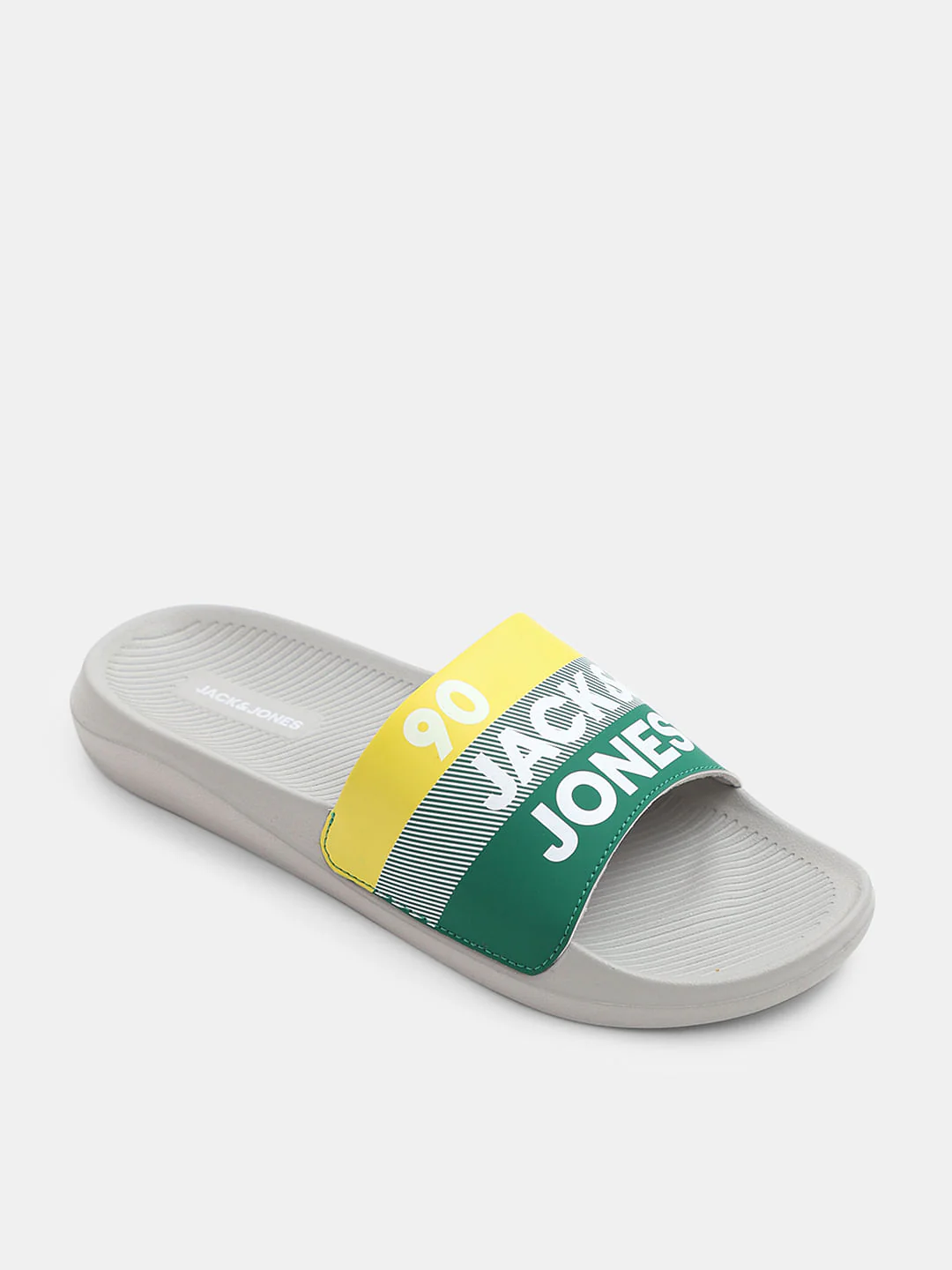 Grey Logo Print Pool Sliders - Image 4