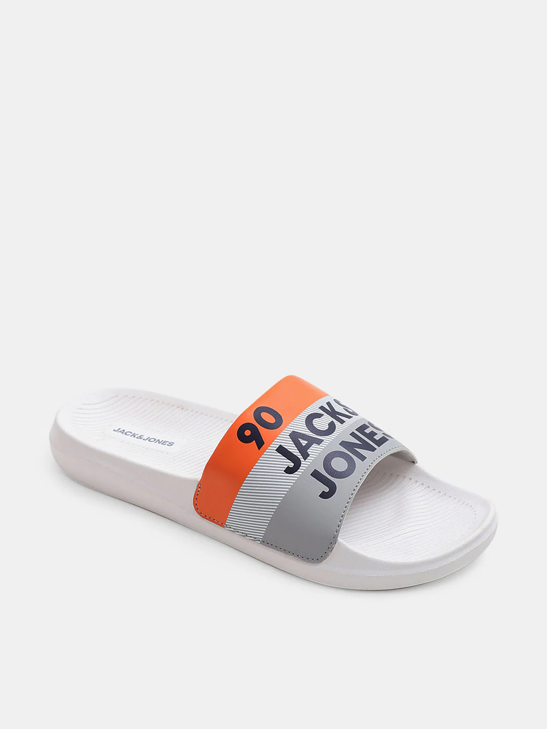 White Logo Print Pool Sliders - Image 4