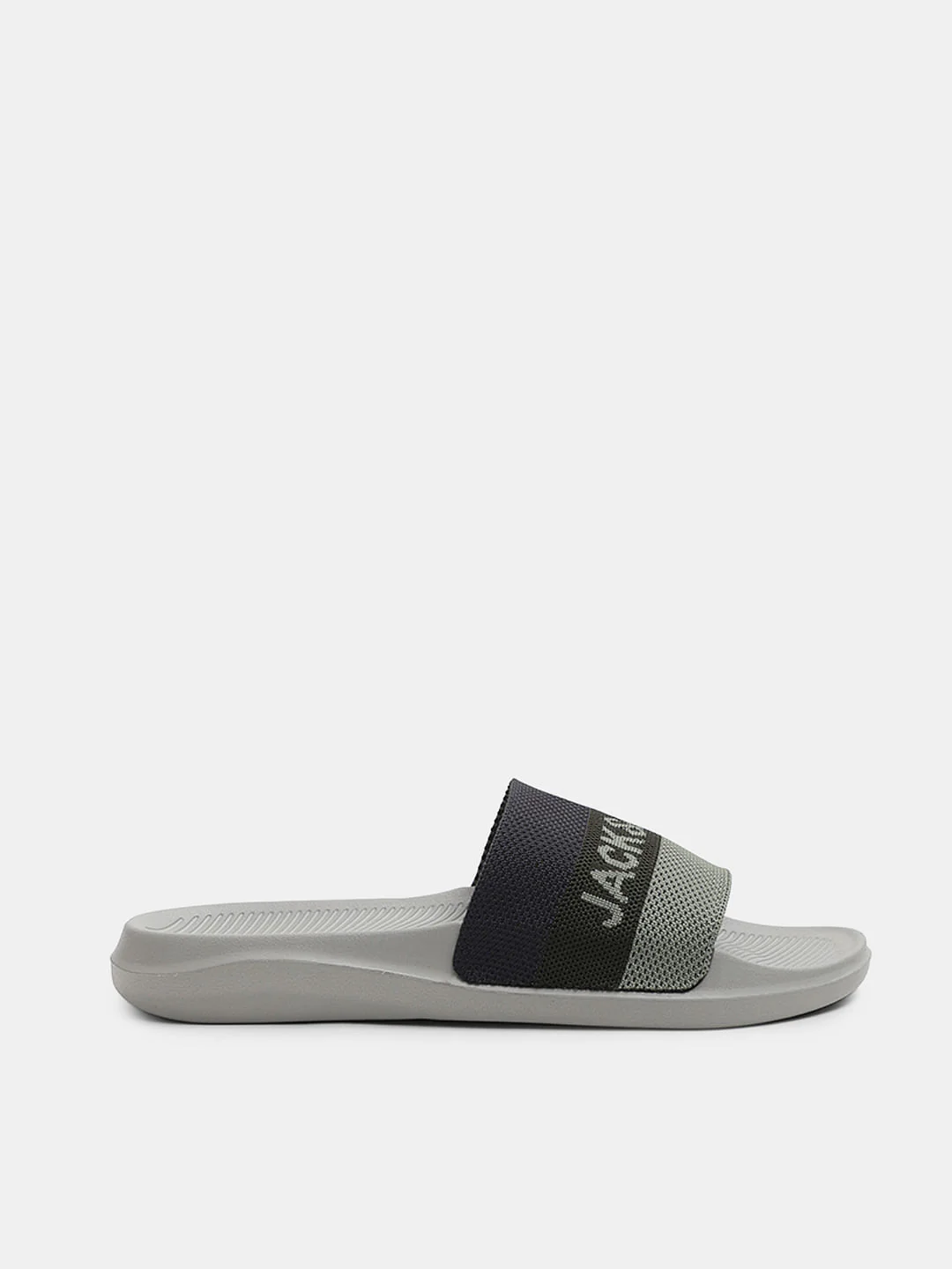 Ash Grey Printed Pool Sliders - Image 2