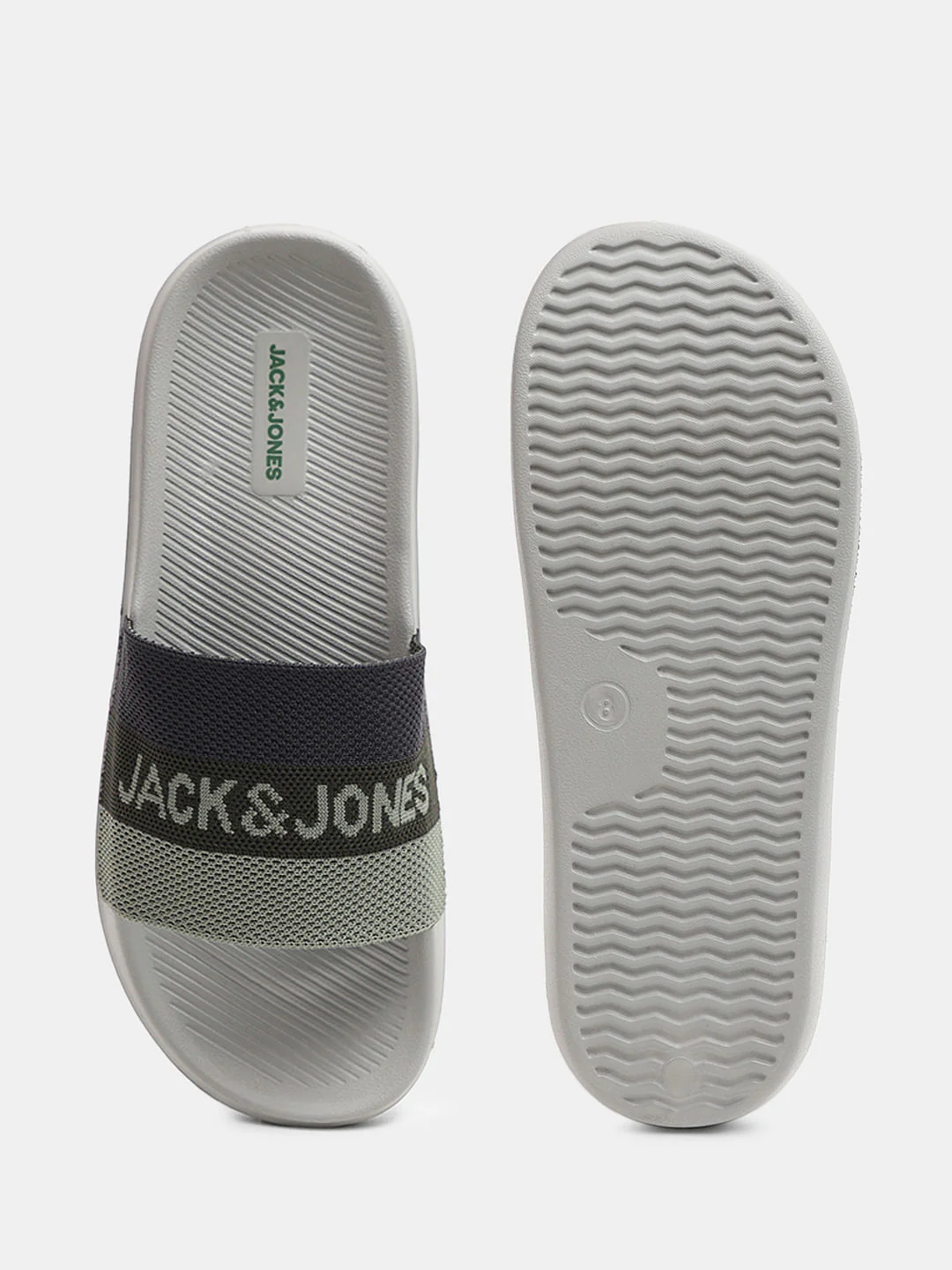 Ash Grey Printed Pool Sliders - Image 5