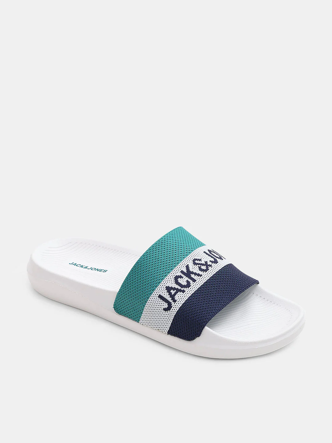 White Logo Print Pool Sliders - Image 4