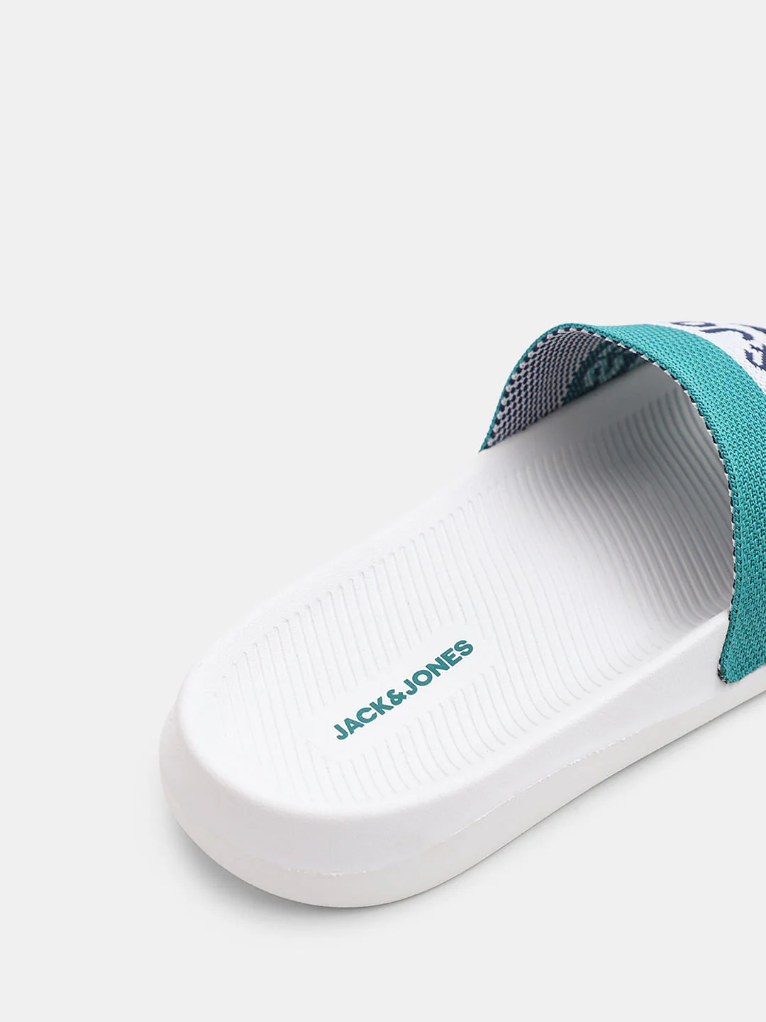 White Logo Print Pool Sliders - Image 8