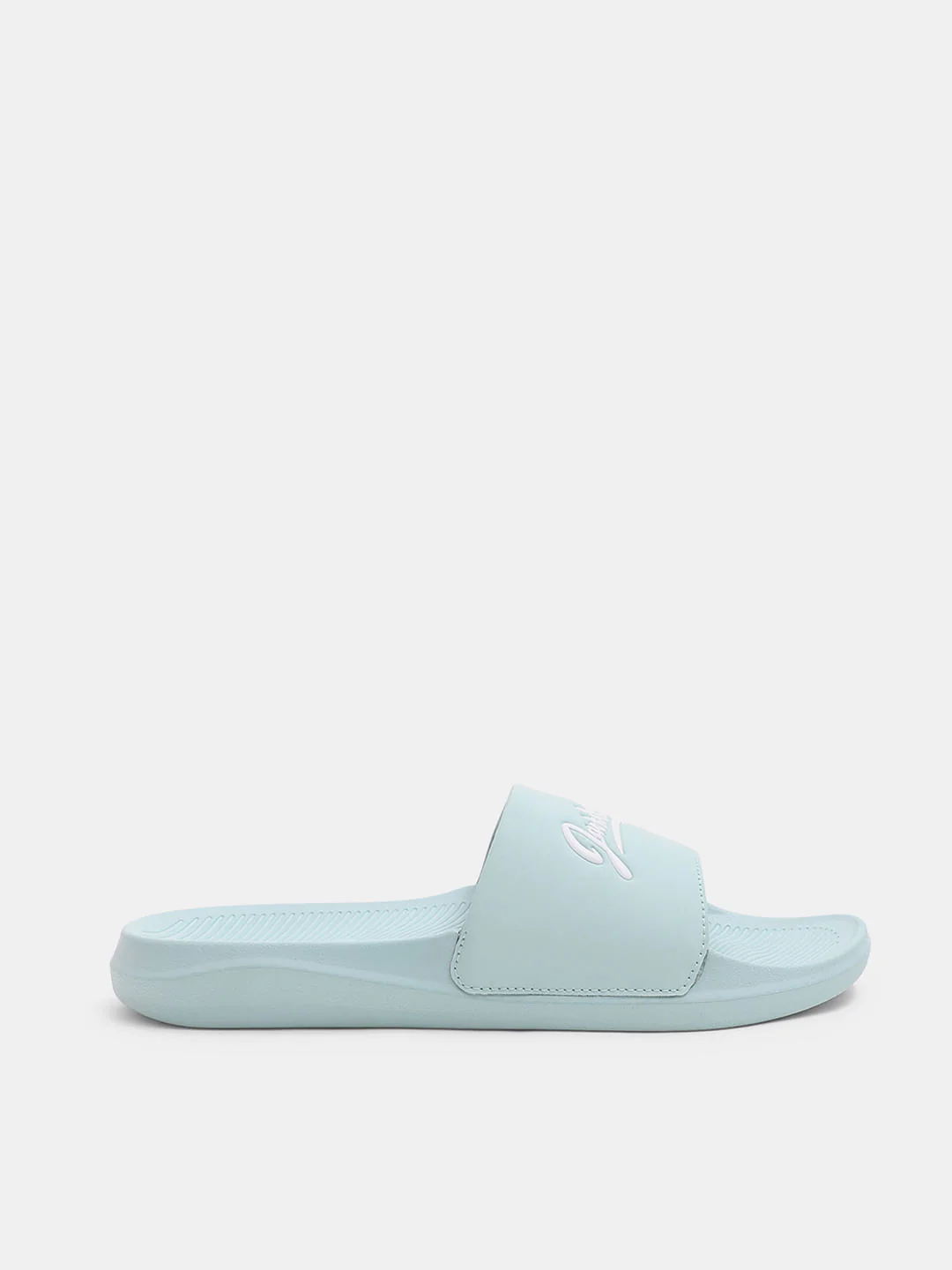 Green Logo Print Pool Sliders - Image 2