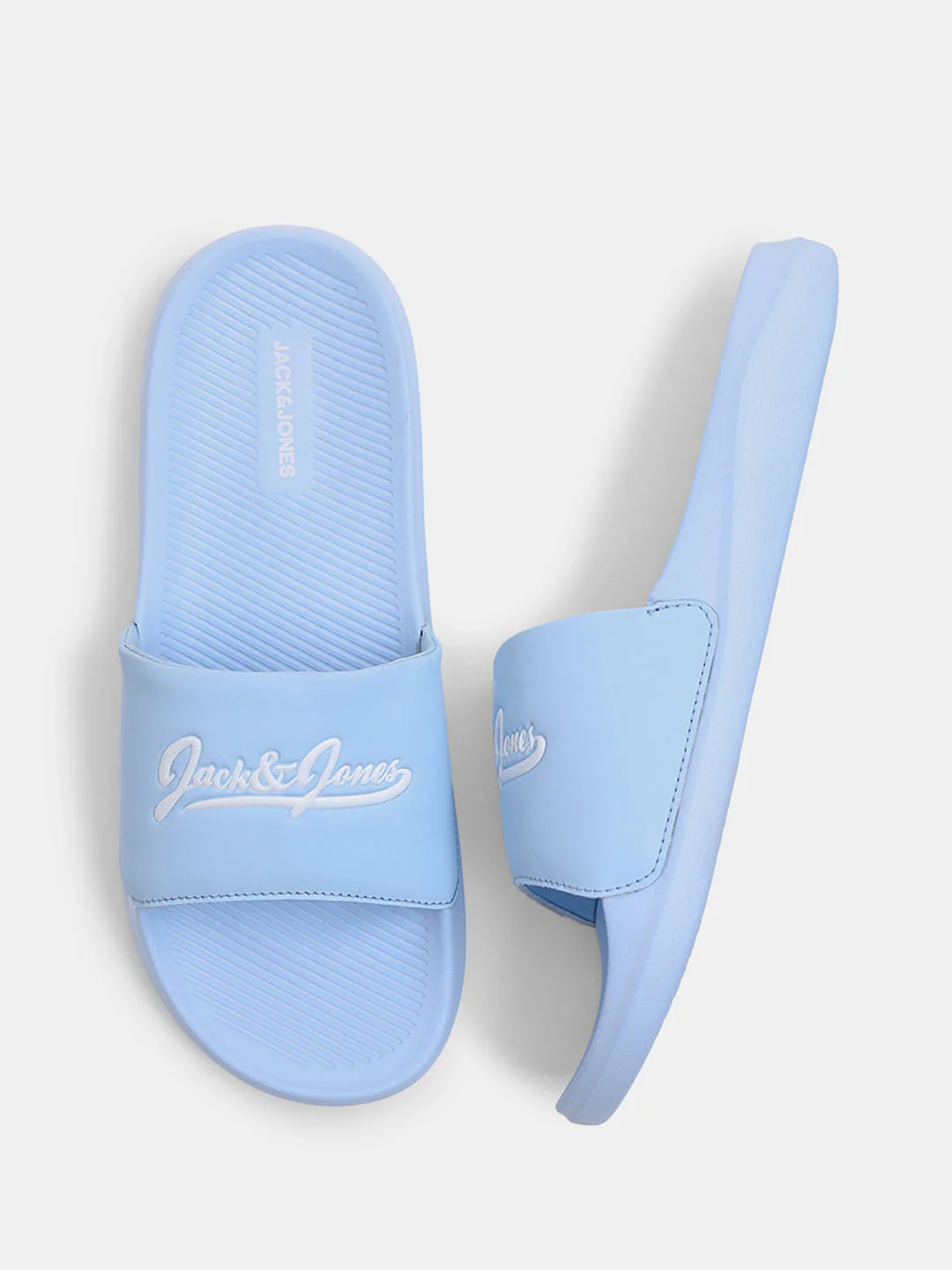 Blue Logo Print Pool Sliders - Image 3