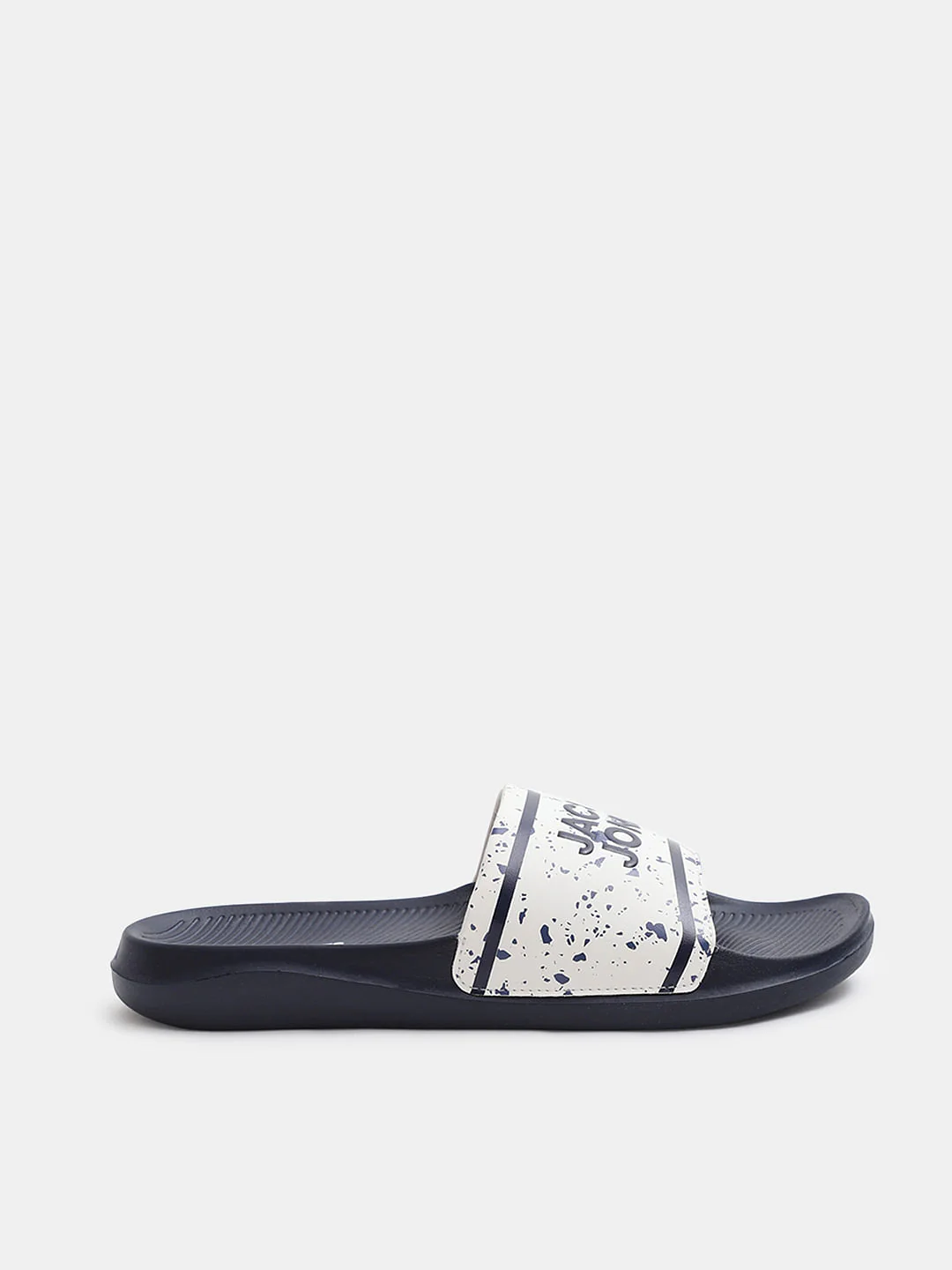 Navy Blue Logo Print Pool Sliders - Image 2