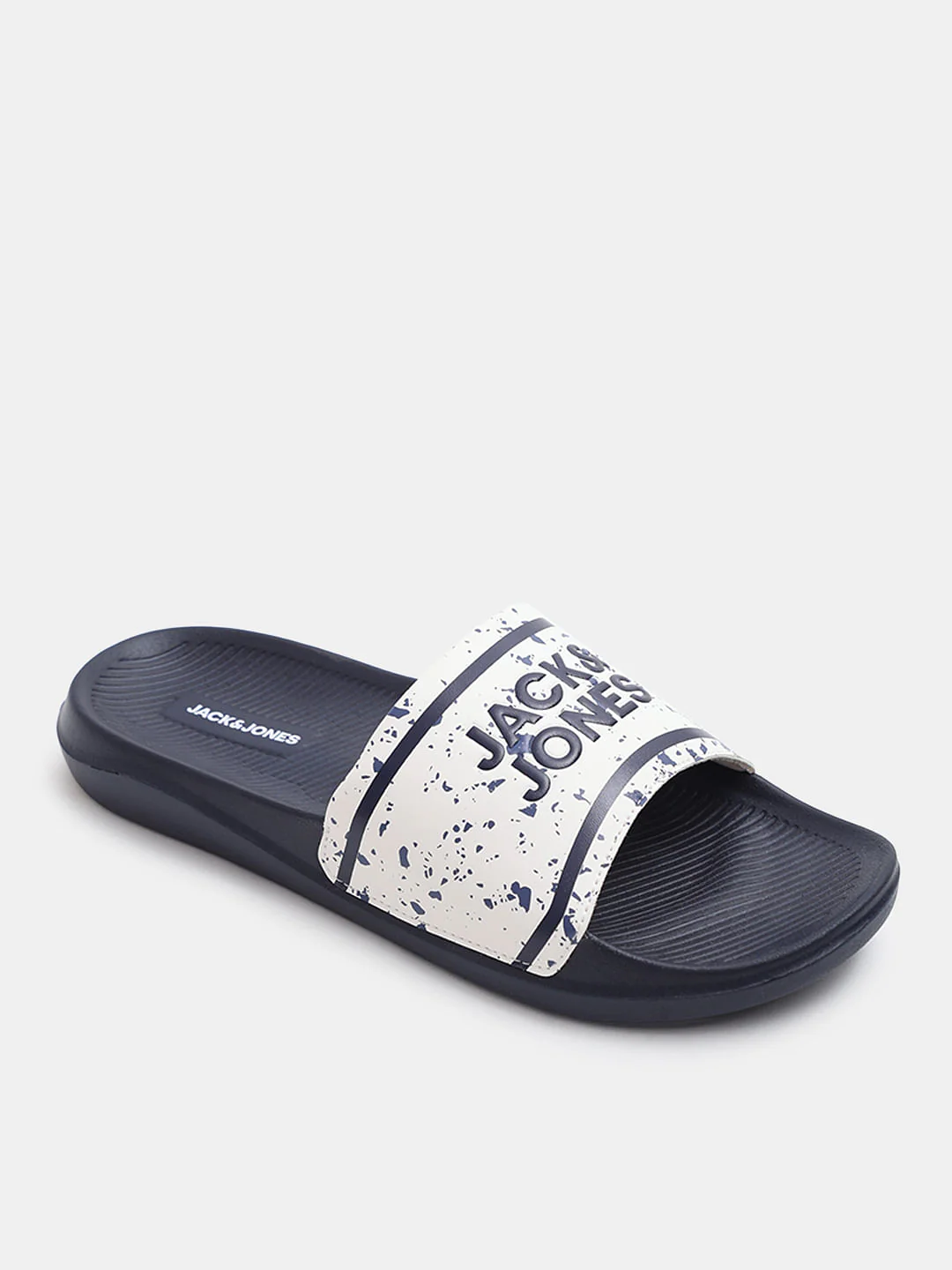Navy Blue Logo Print Pool Sliders - Image 4