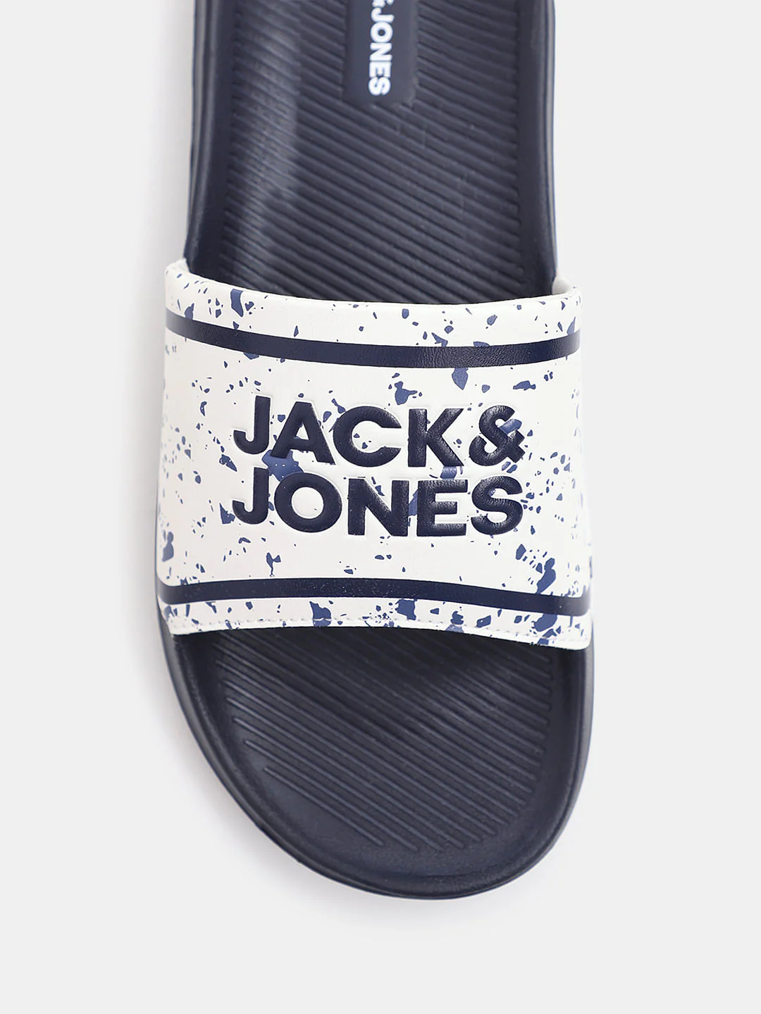 Navy Blue Logo Print Pool Sliders - Image 7