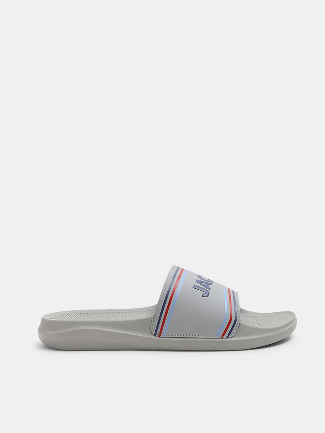 Grey Logo Print Pool Sliders - Image 2