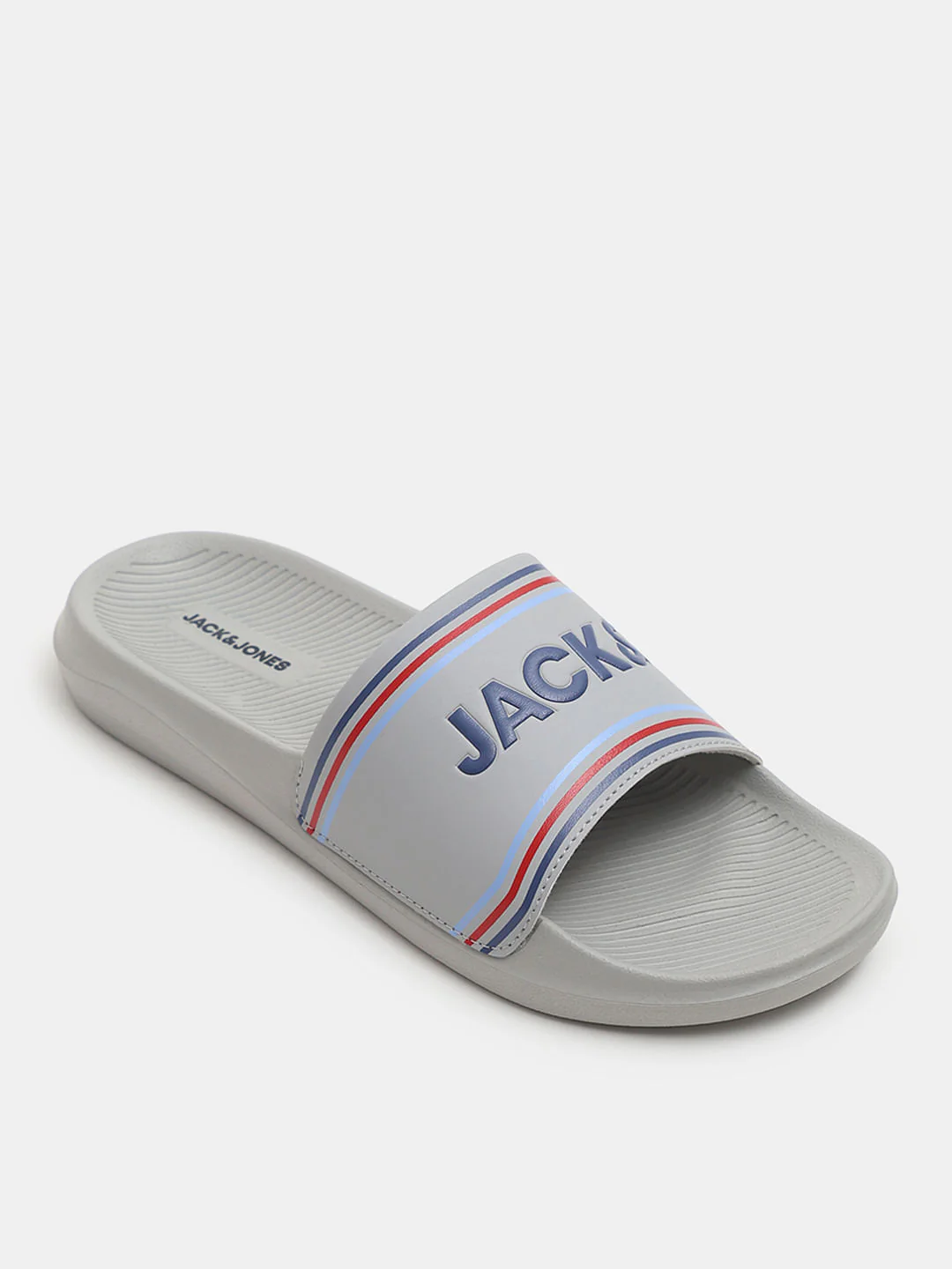 Grey Logo Print Pool Sliders - Image 4