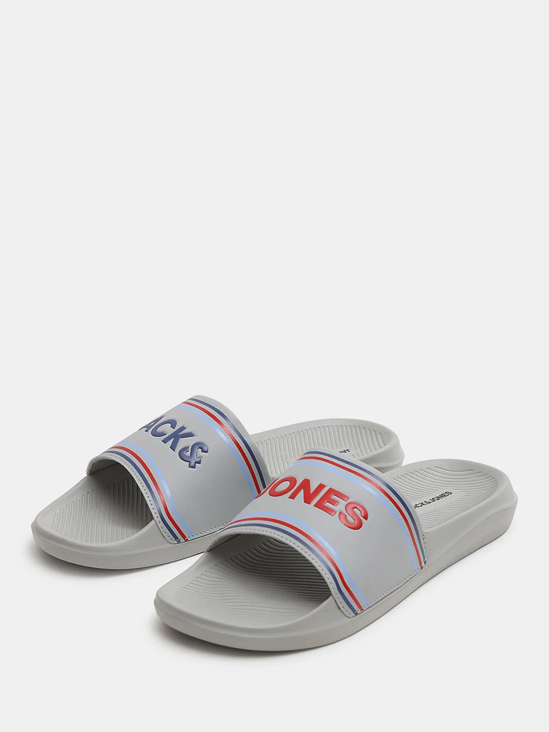 Grey Logo Print Pool Sliders - Image 6