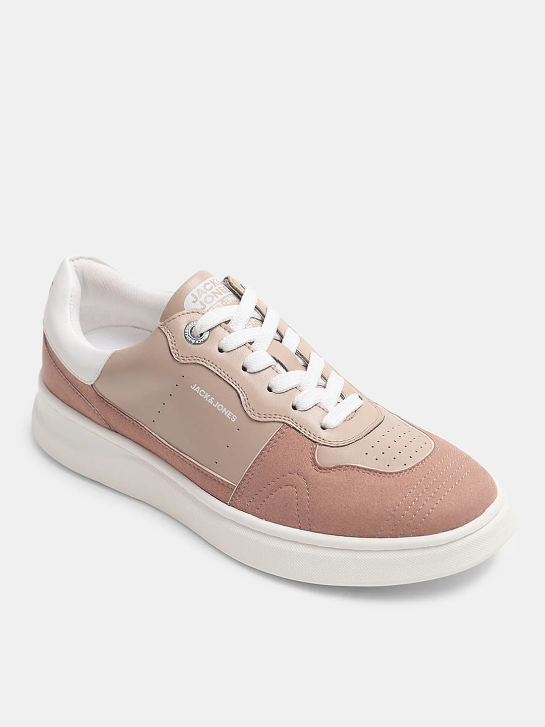 Pink Colourblocked Lace-Up Sneakers - Image 4
