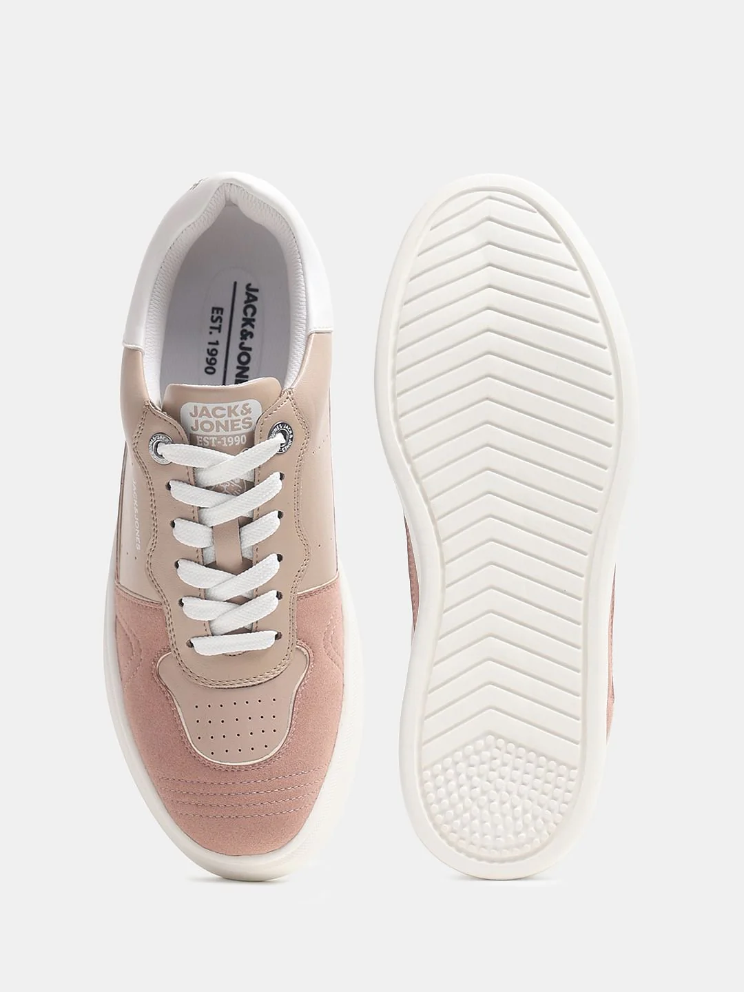 Pink Colourblocked Lace-Up Sneakers - Image 5