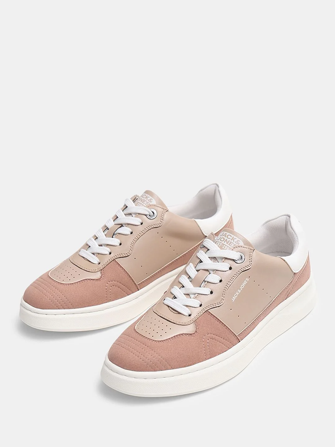Pink Colourblocked Lace-Up Sneakers - Image 6
