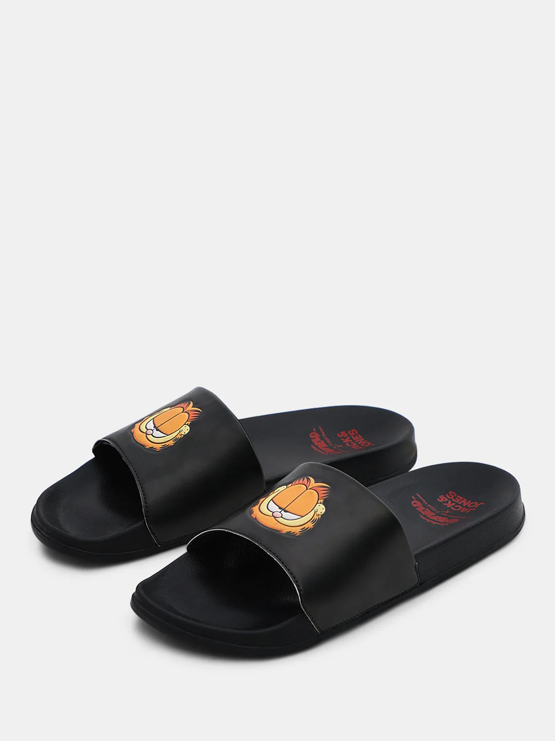 JACK&JONES X GARFIELD Black Printed Pool Sliders - Image 6